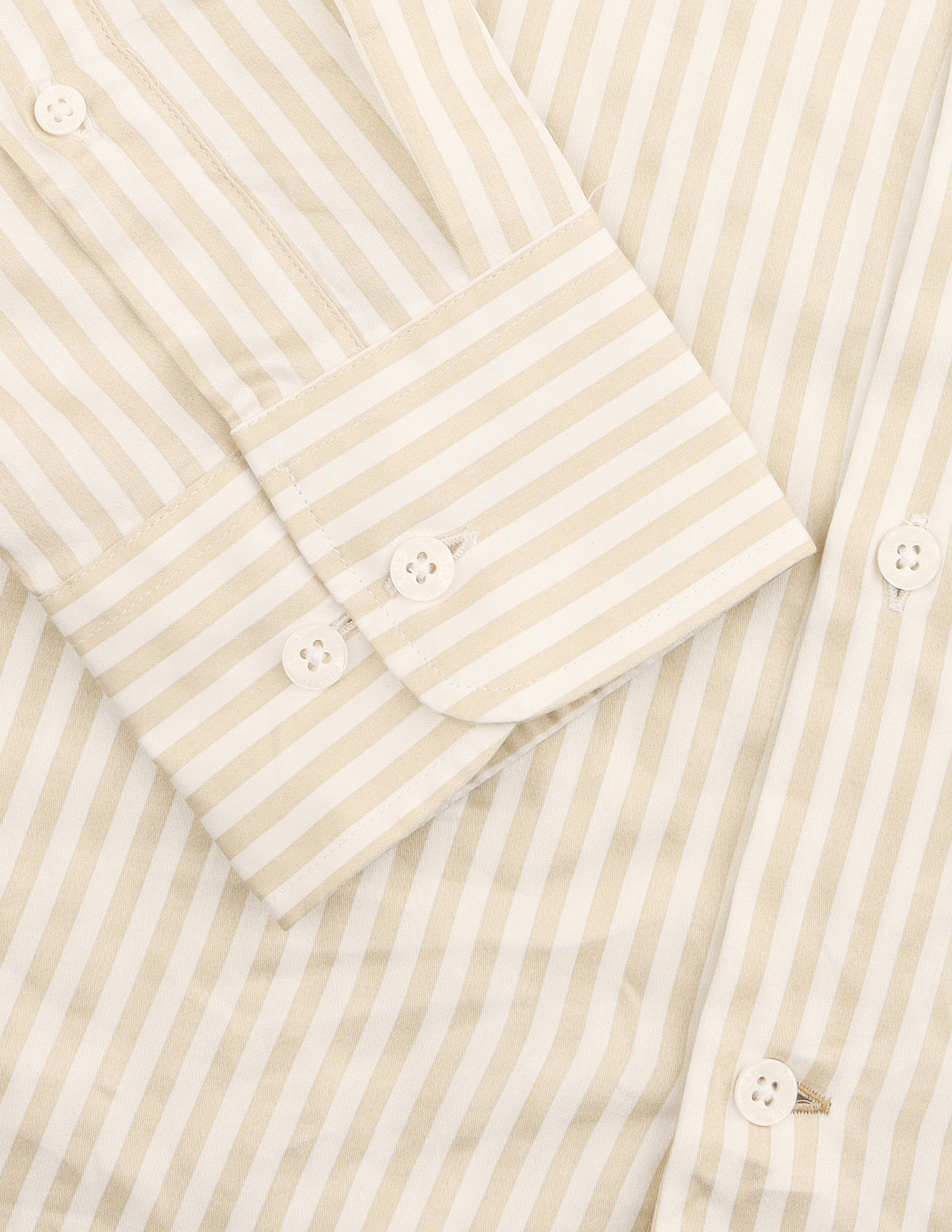 Vertical Striped Satin Shirt Beige - U.S. Polo Assn. India | Large