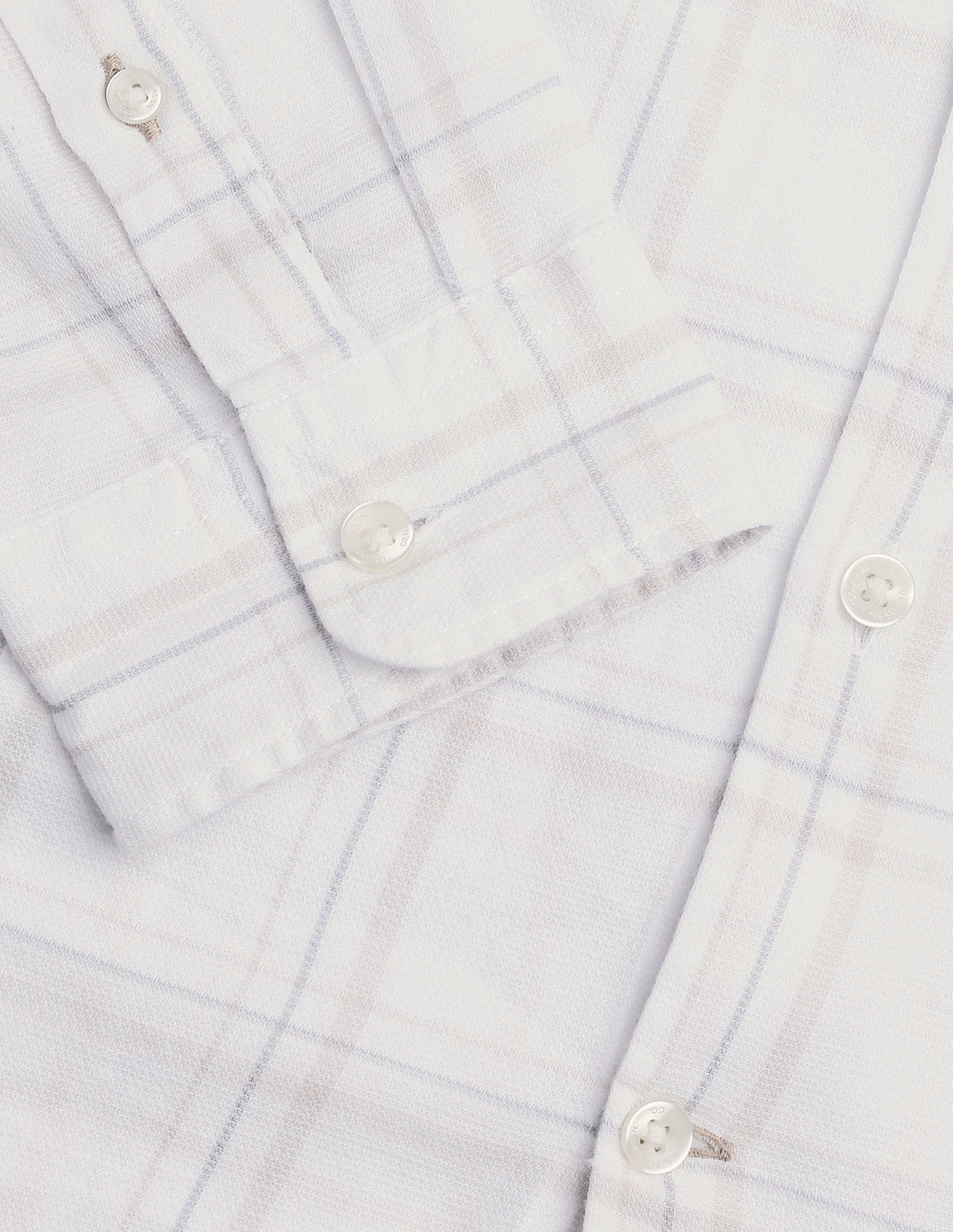 Grid Tattersall Checked Regular Fit Shirt Ecru - U.S. Polo Assn. India | Large