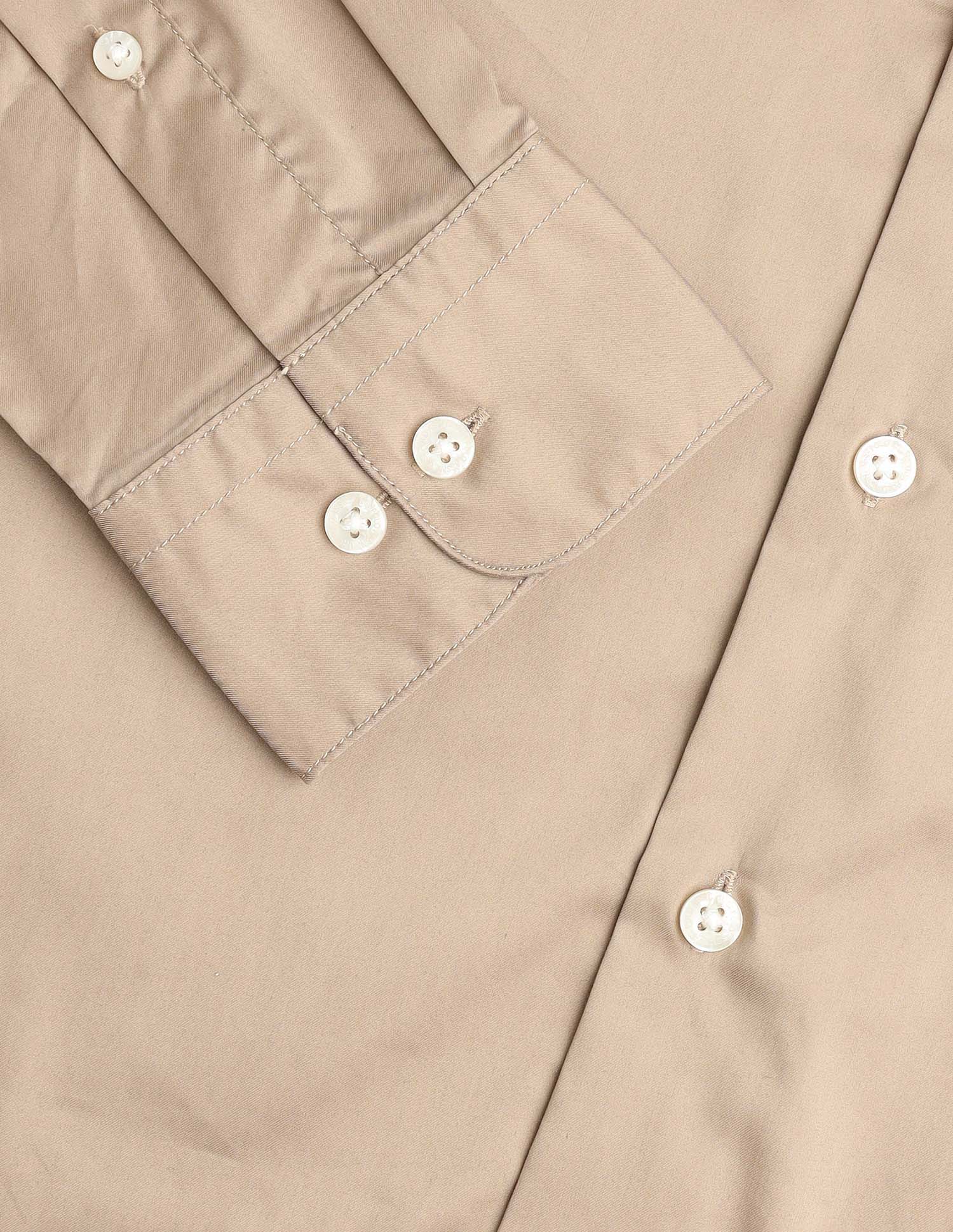 Tailored Fit Solid Shirt Khaki - U.S. Polo Assn. India | Large