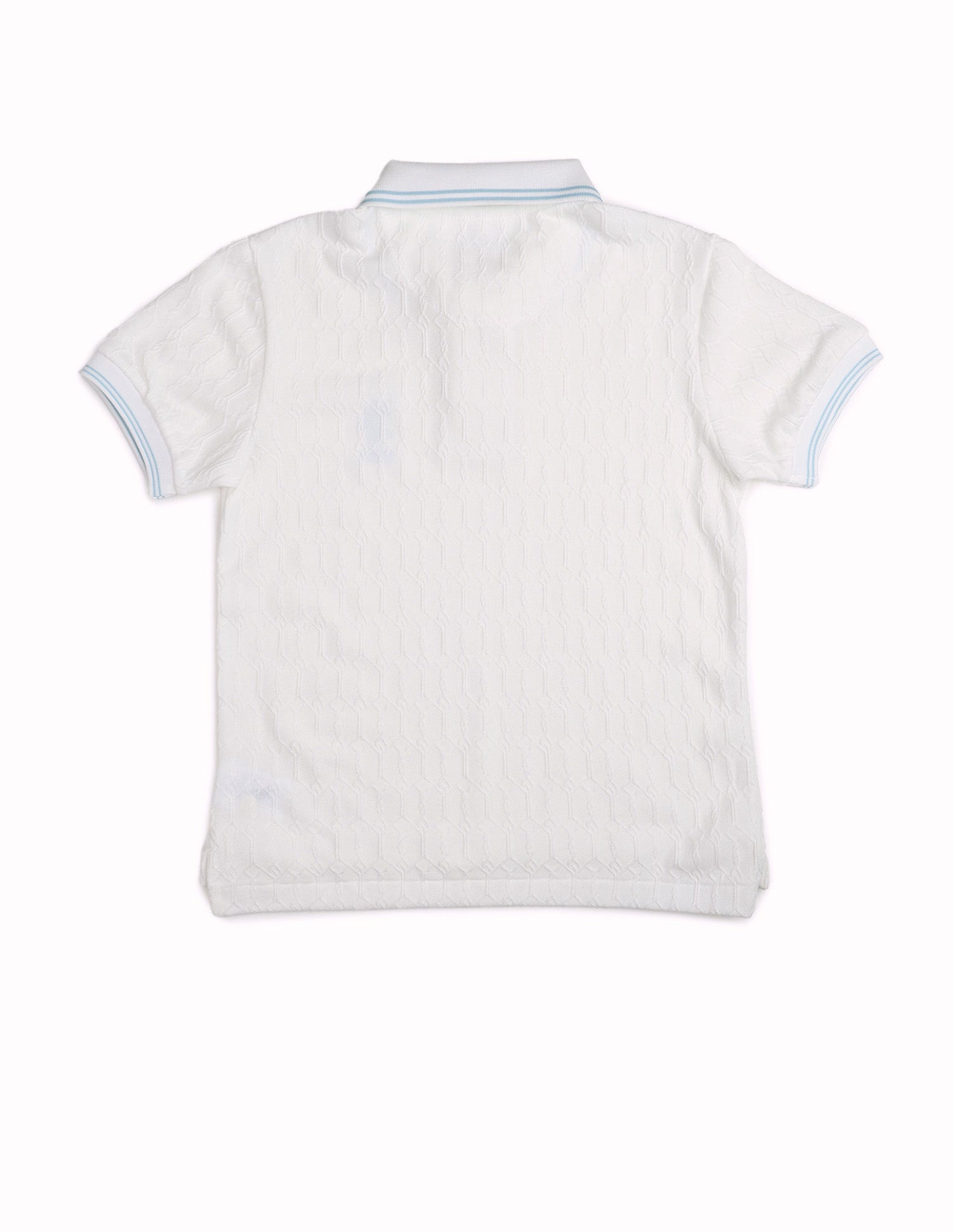 Boys Textured Pure Cotton Polo Shirt White - U.S. POLO ASSN. | Large