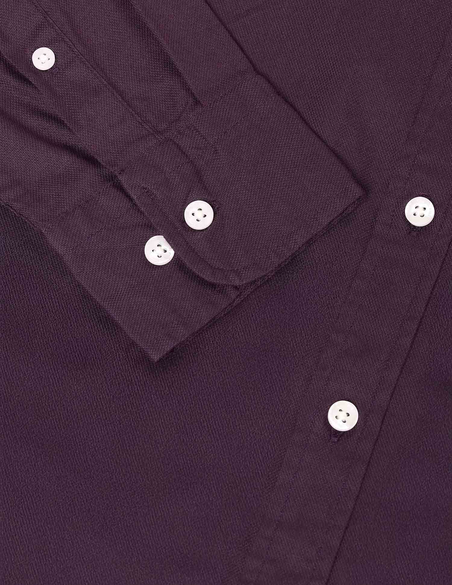 Tailored Fit Solid Shirt Dark Purple - U.S. Polo Assn. India | Large