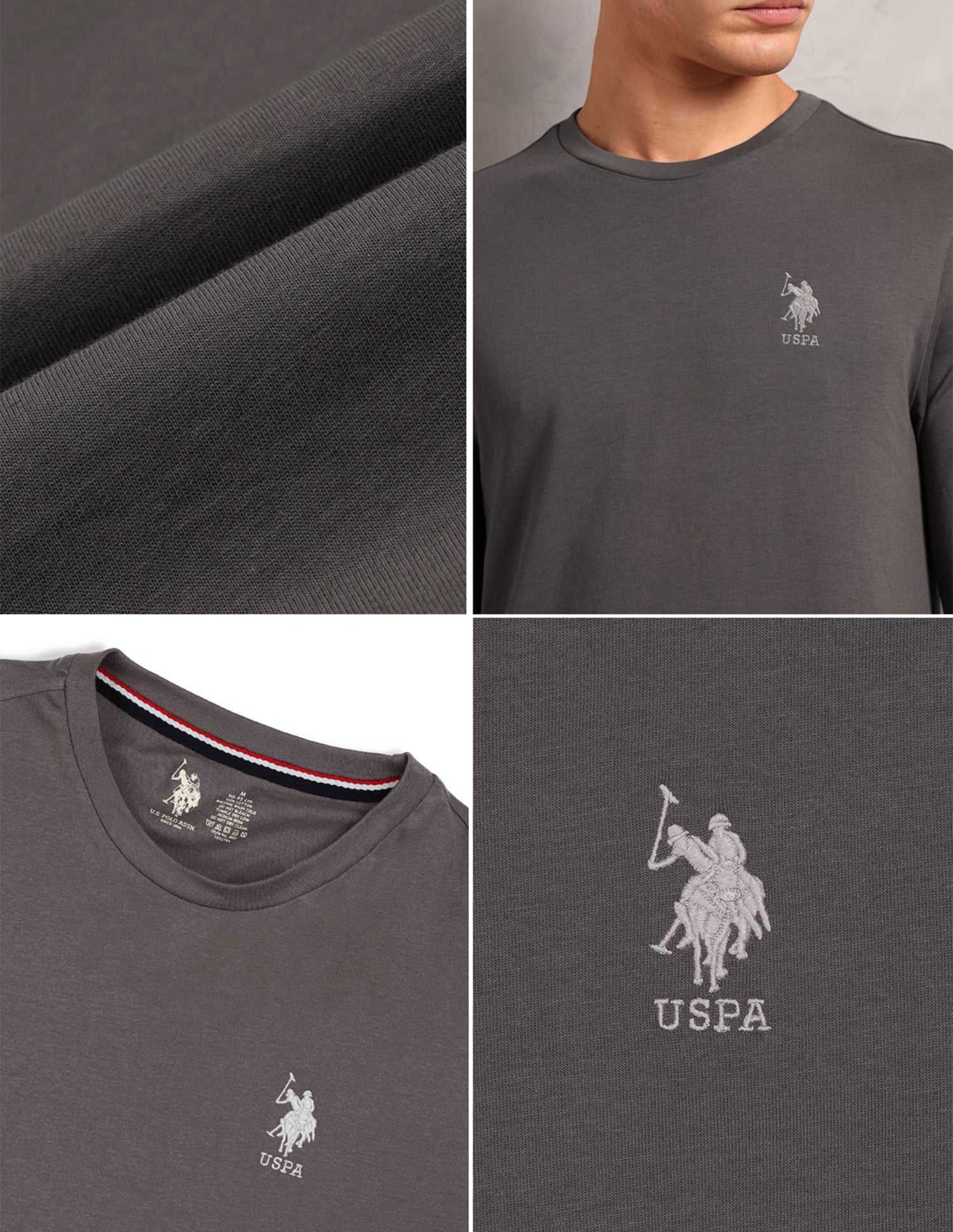 Comfort Fit Solid I693 Lounge T-Shirt - Pack Of 1 Grey - U.S. POLO ASSN. | Large