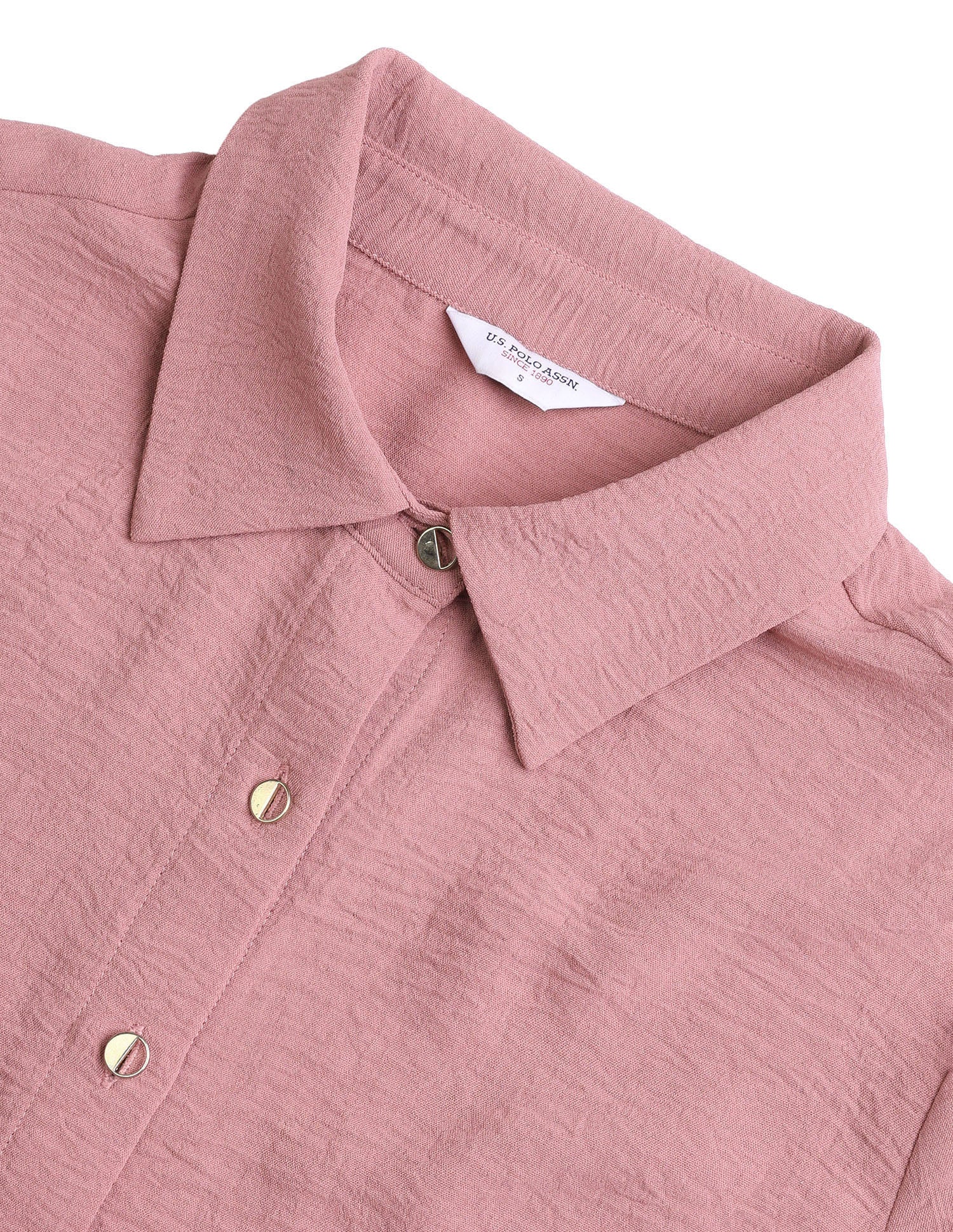 Solid Regular Fit Shirt Light Pink - U.S. Polo Assn. India | Large