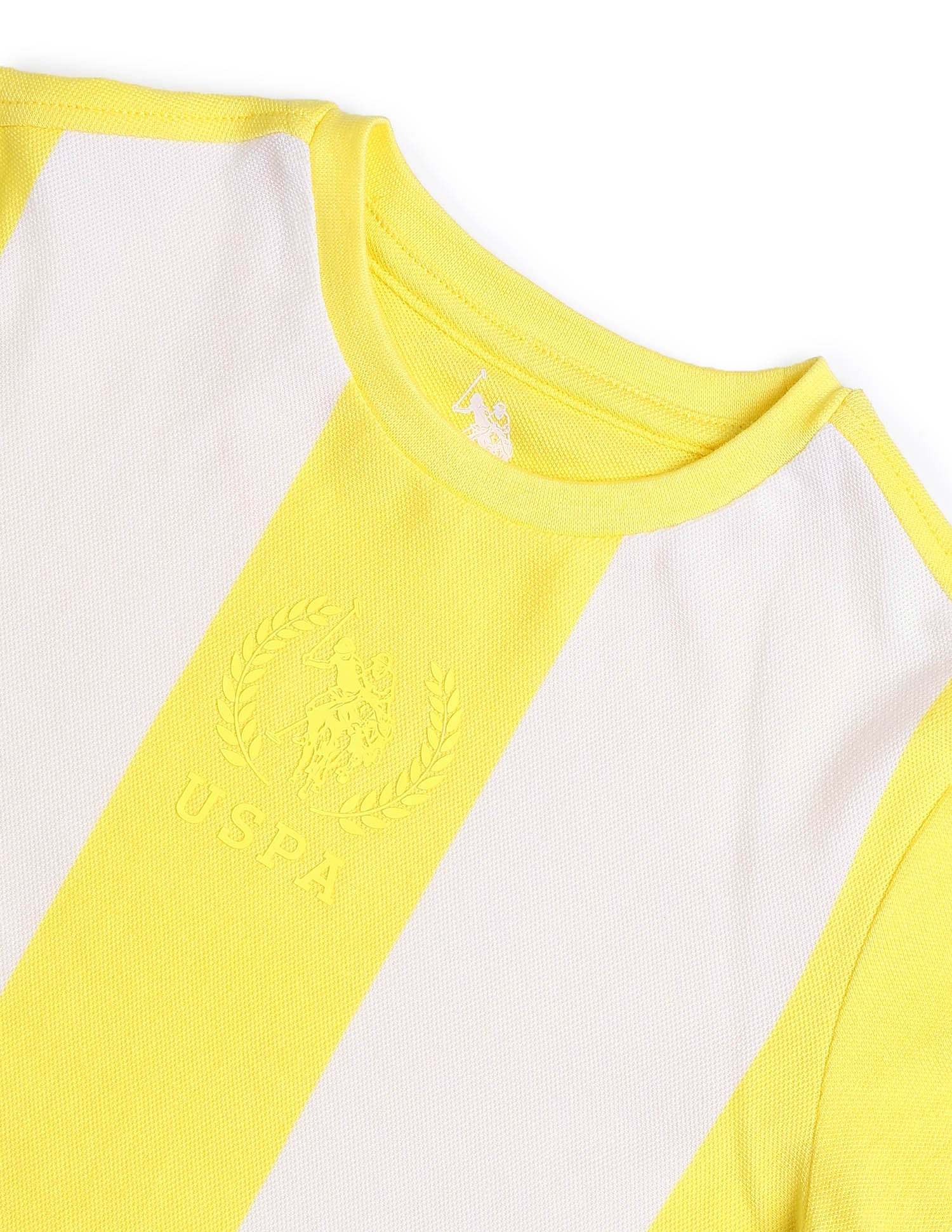 Boys Colorblocked Regular Fit T-Shirt Light Yellow - U.S. POLO ASSN. | Large