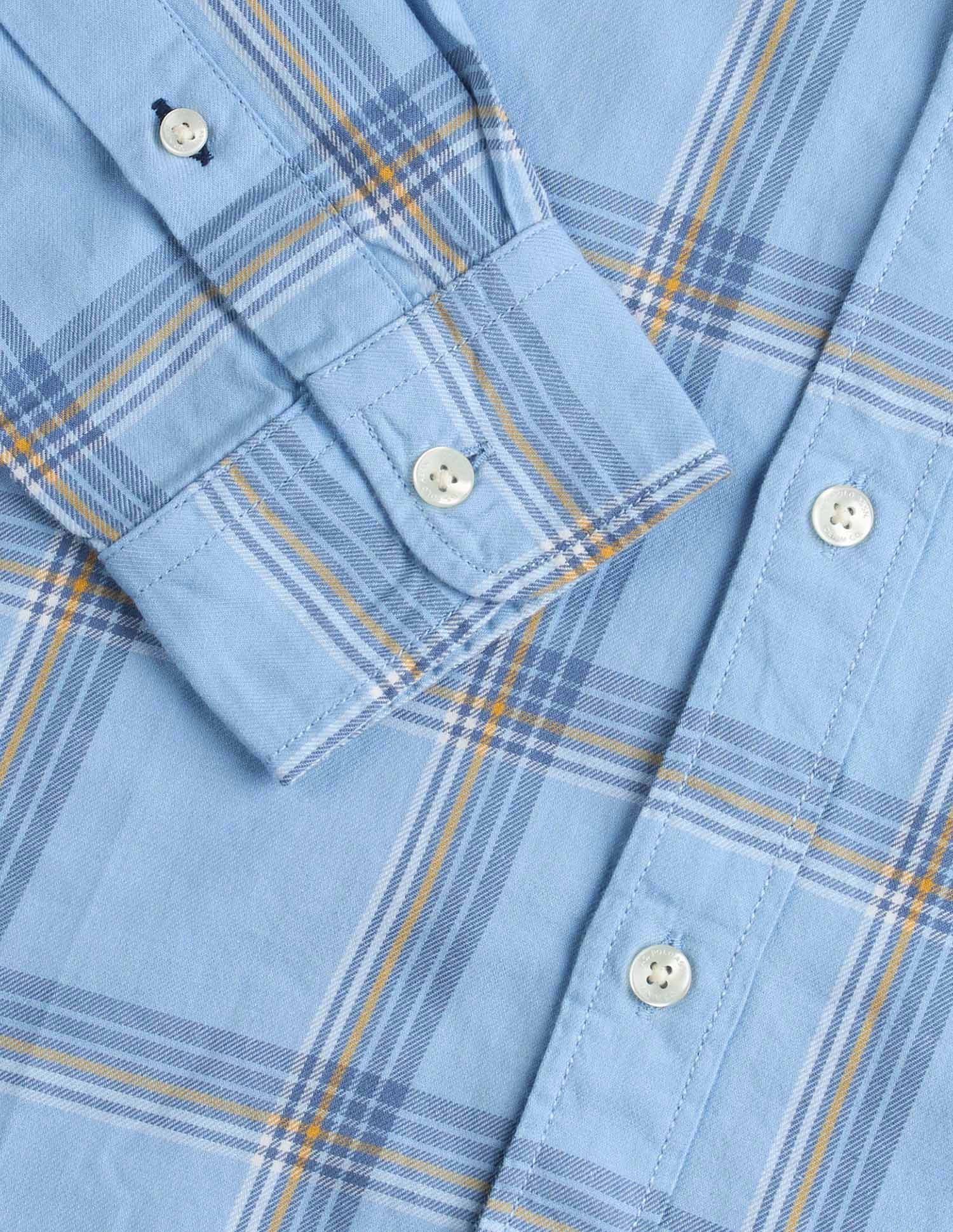 Grid Tattersall Checked Pure Cotton Shirt Light Blue - U.S. POLO ASSN. | Large