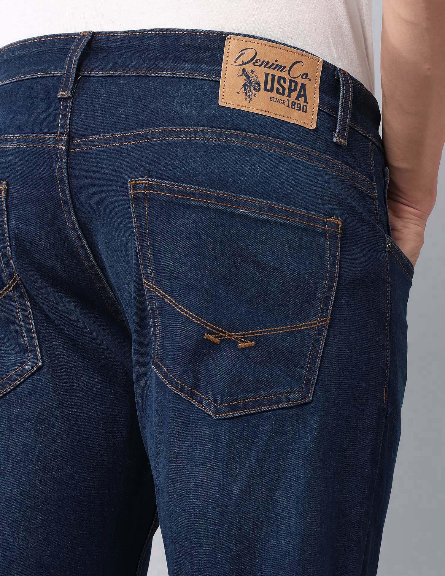 Henry Tapered Fit Blue Jeans Dark Blue - U.S. Polo Assn. India | Large