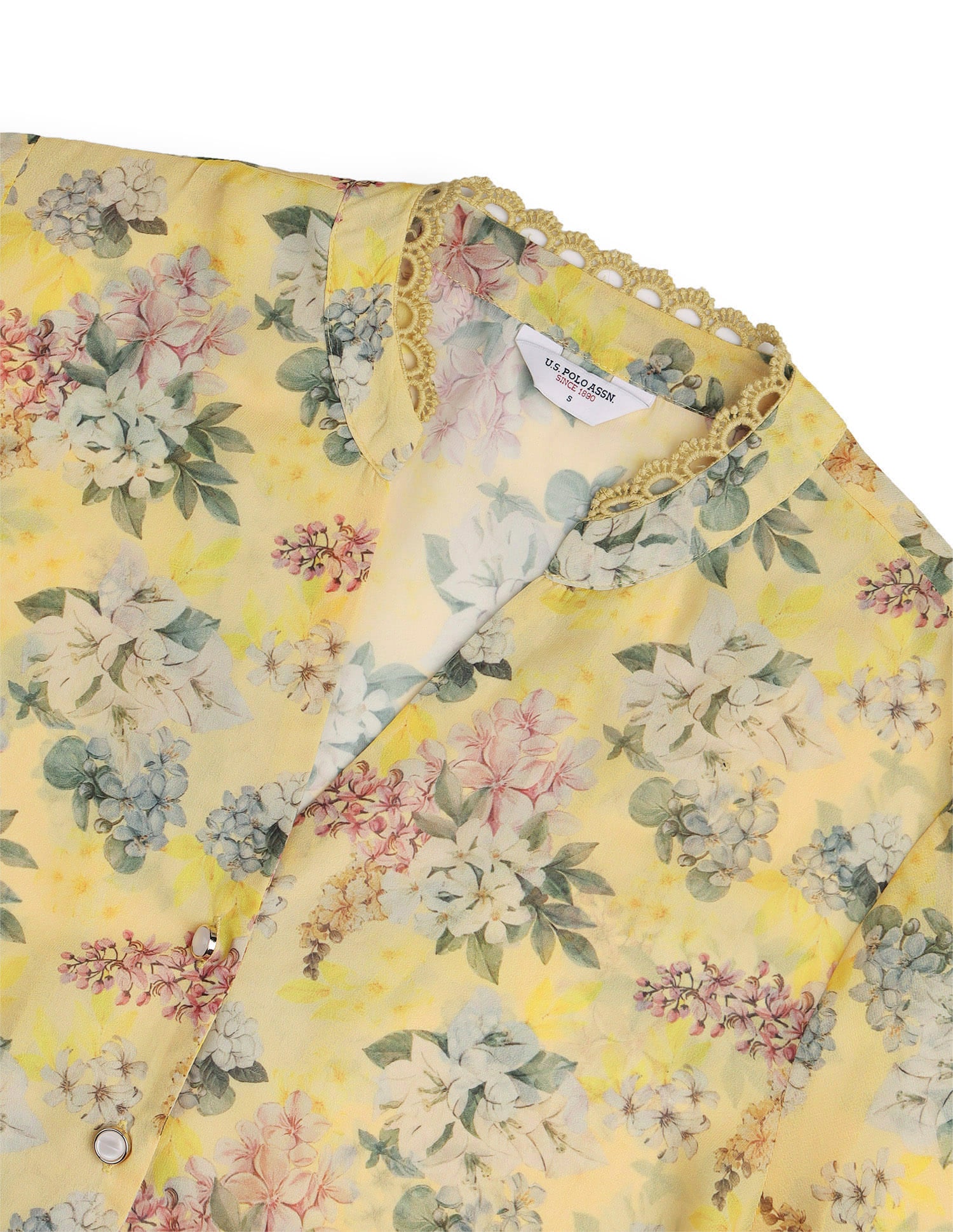 Floral Printed Regular Fit Top Yellow - U.S. Polo Assn. India | Large