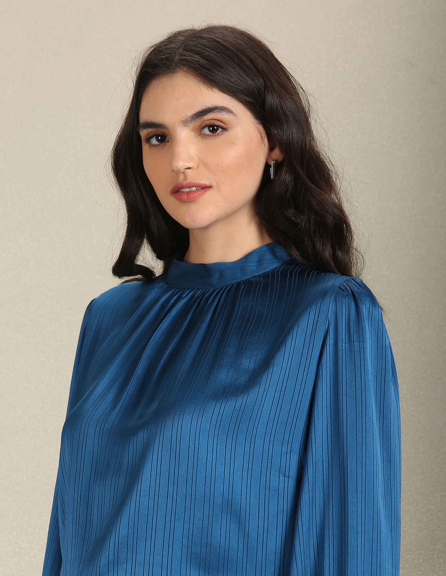 Long Sleeve Vertical Stripe Top Blue - U.S. Polo Assn. India | Large