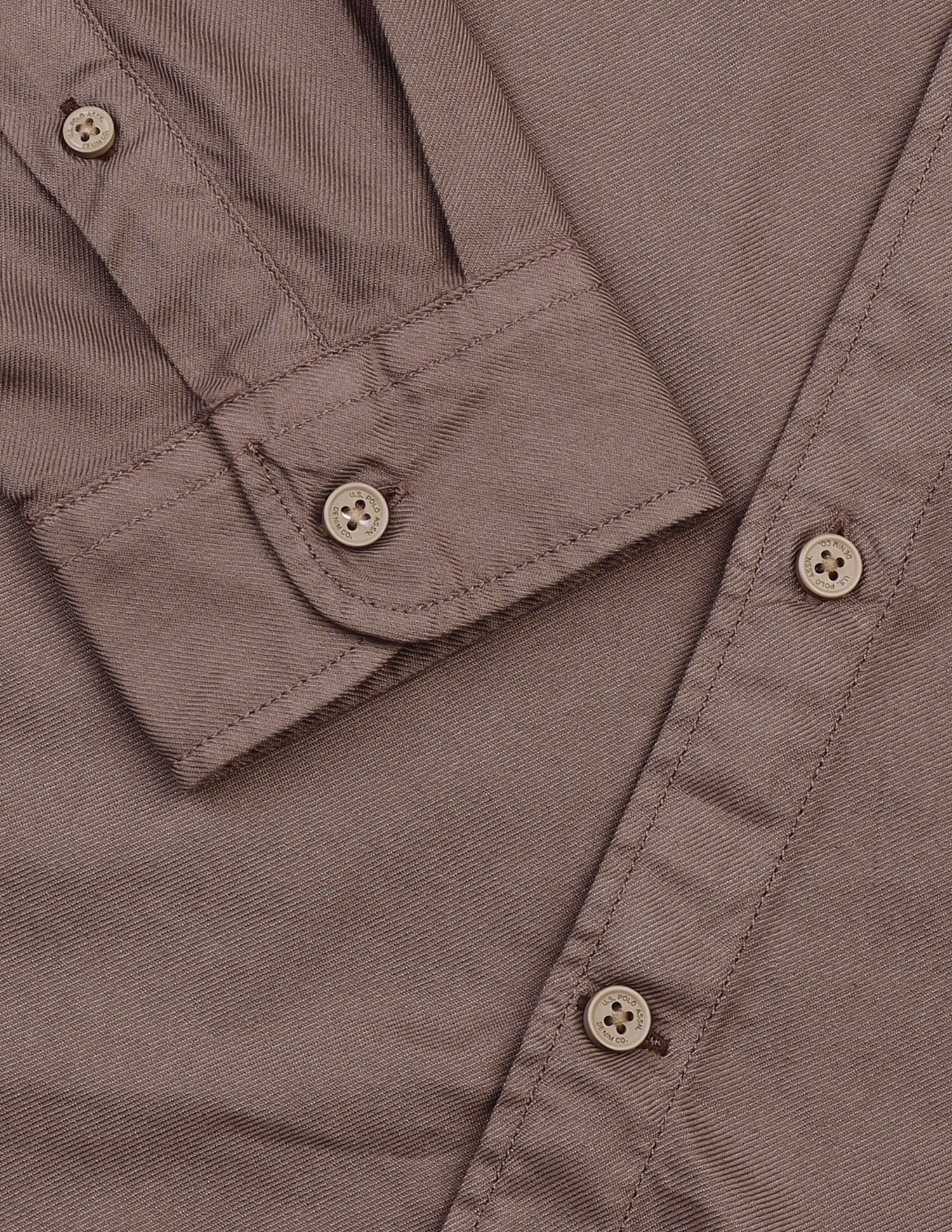 Twill Solid Shirt Brown - U.S. Polo Assn. India | Large