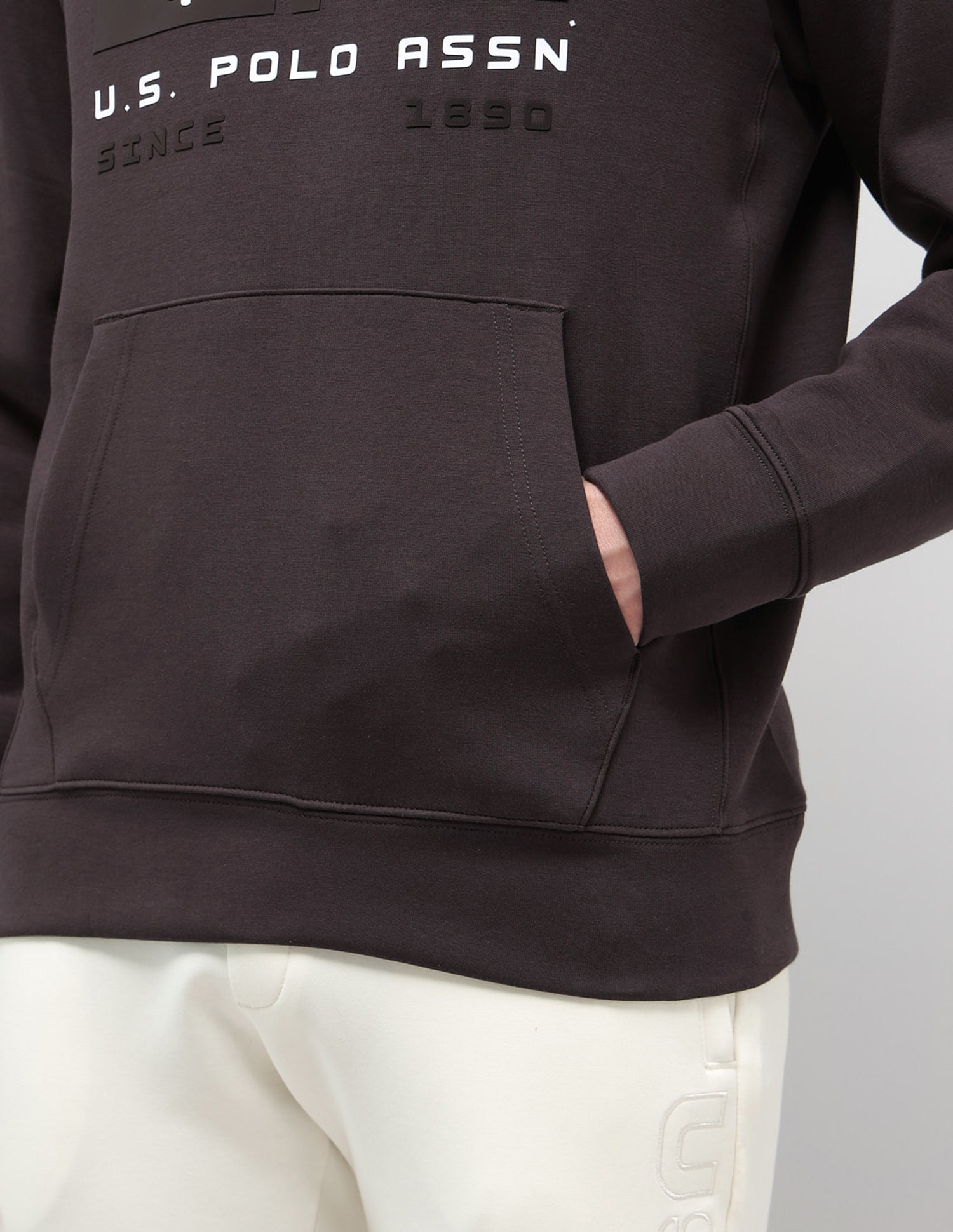 Brand Printed Regular Fit Sweatshirt Dark Brown - U.S. POLO ASSN. | Large