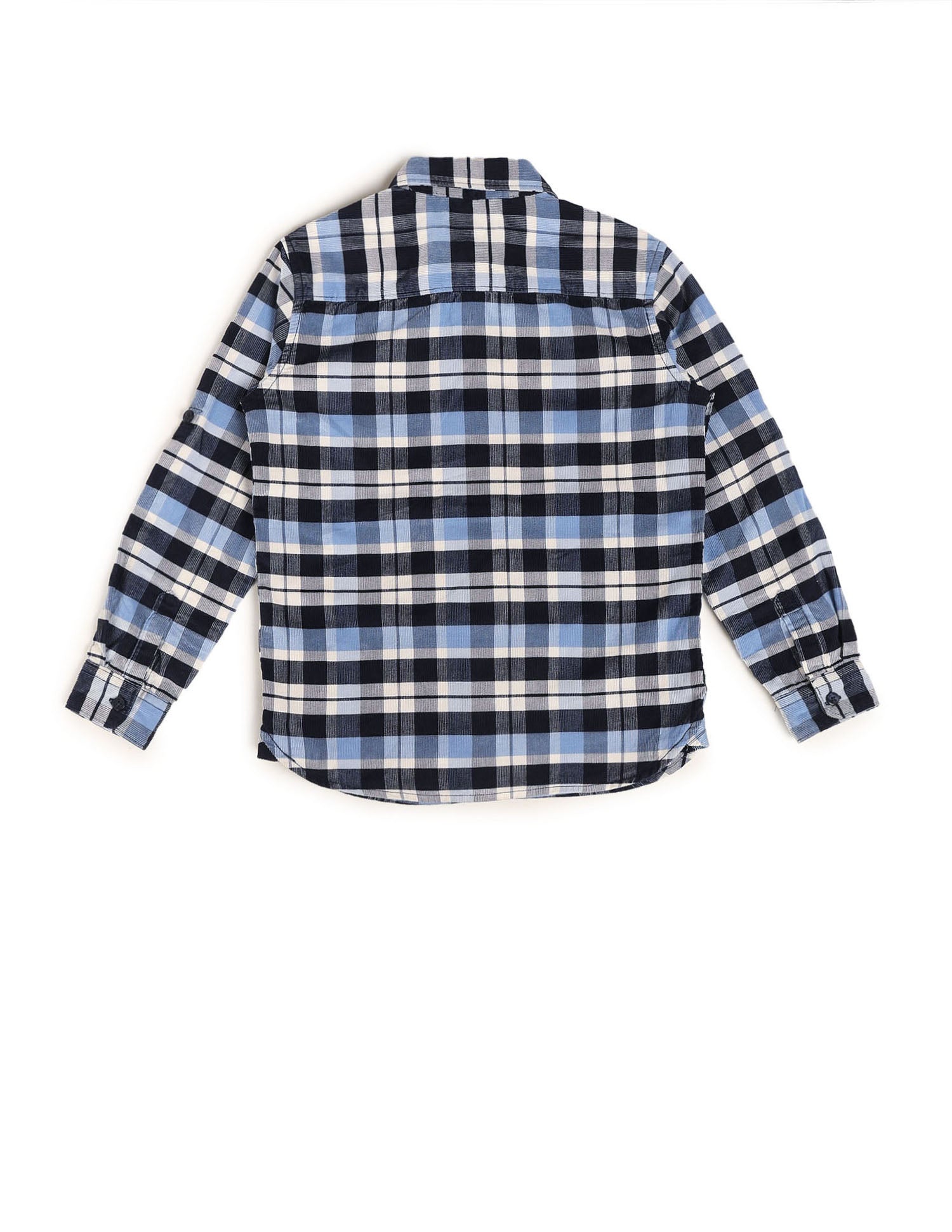 Boys Plaid Checked Corduroy Shirt Indigo - U.S. POLO ASSN. | Large