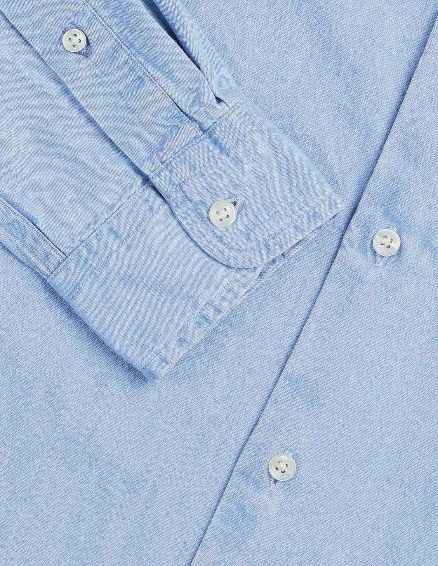 Twill Slim Fit Mandarin Shirt Light Indigo - U.S. POLO ASSN. | Large