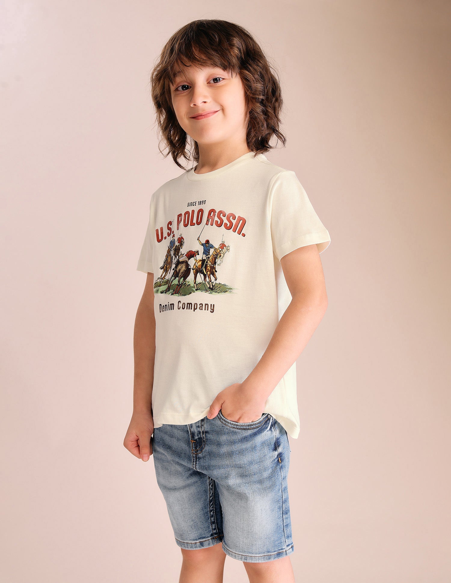 Boys Graphic Brand Printed T-Shirt - Pack Of 2 Black and Ivory - U.S. POLO ASSN. | Large