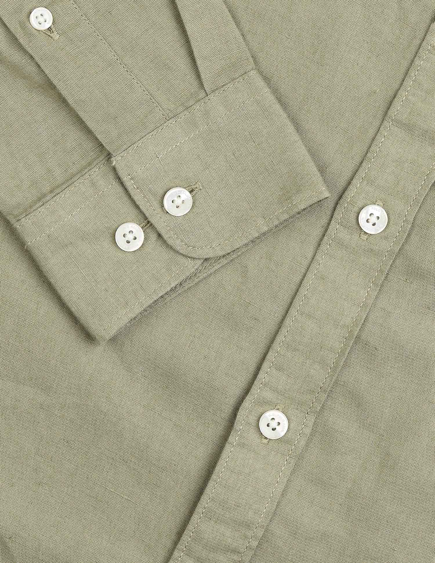 Tailored Fit Mandarin Shirt Light Olive - U.S. Polo Assn. India | Large