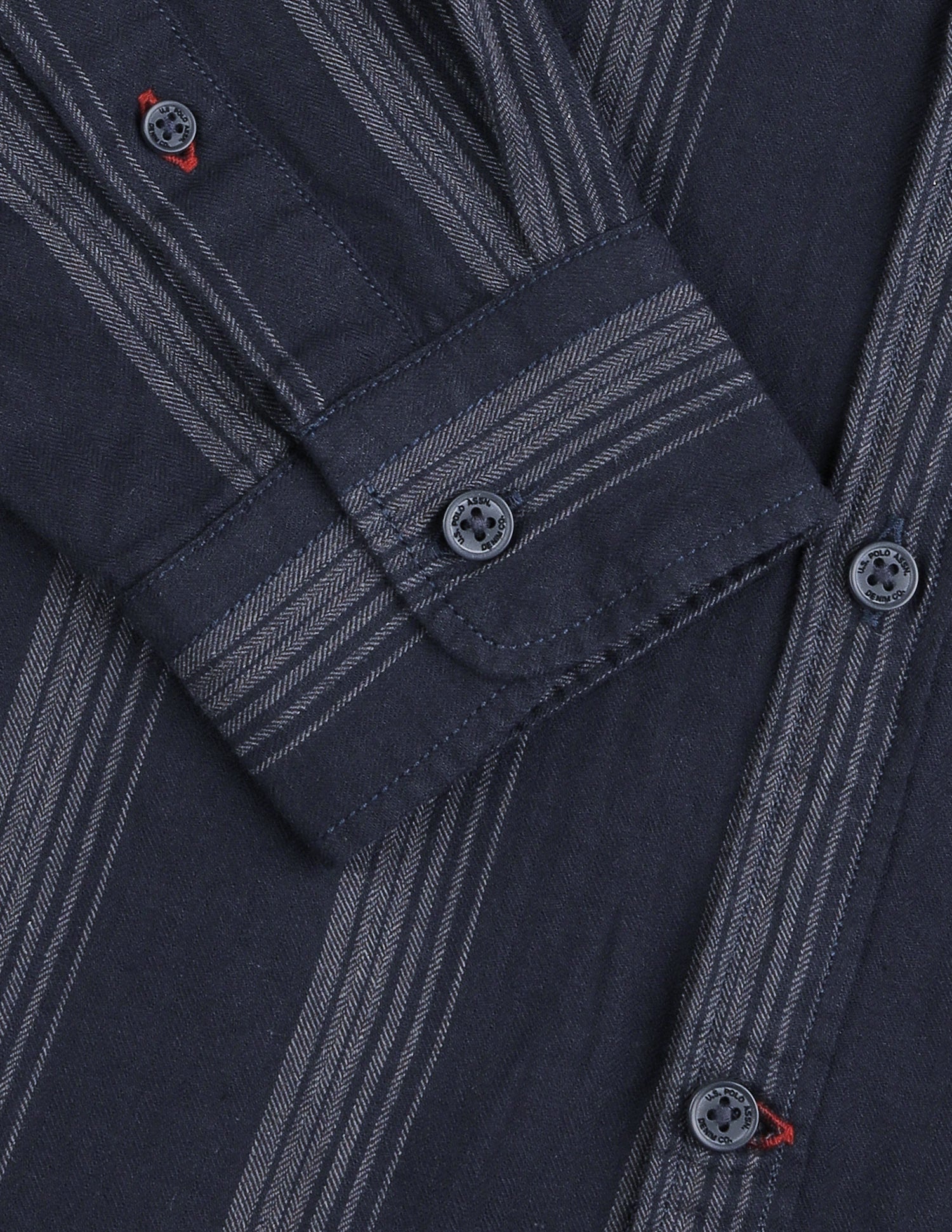 Vertical Striped Twill Shirt Navy - U.S. Polo Assn. India | Large
