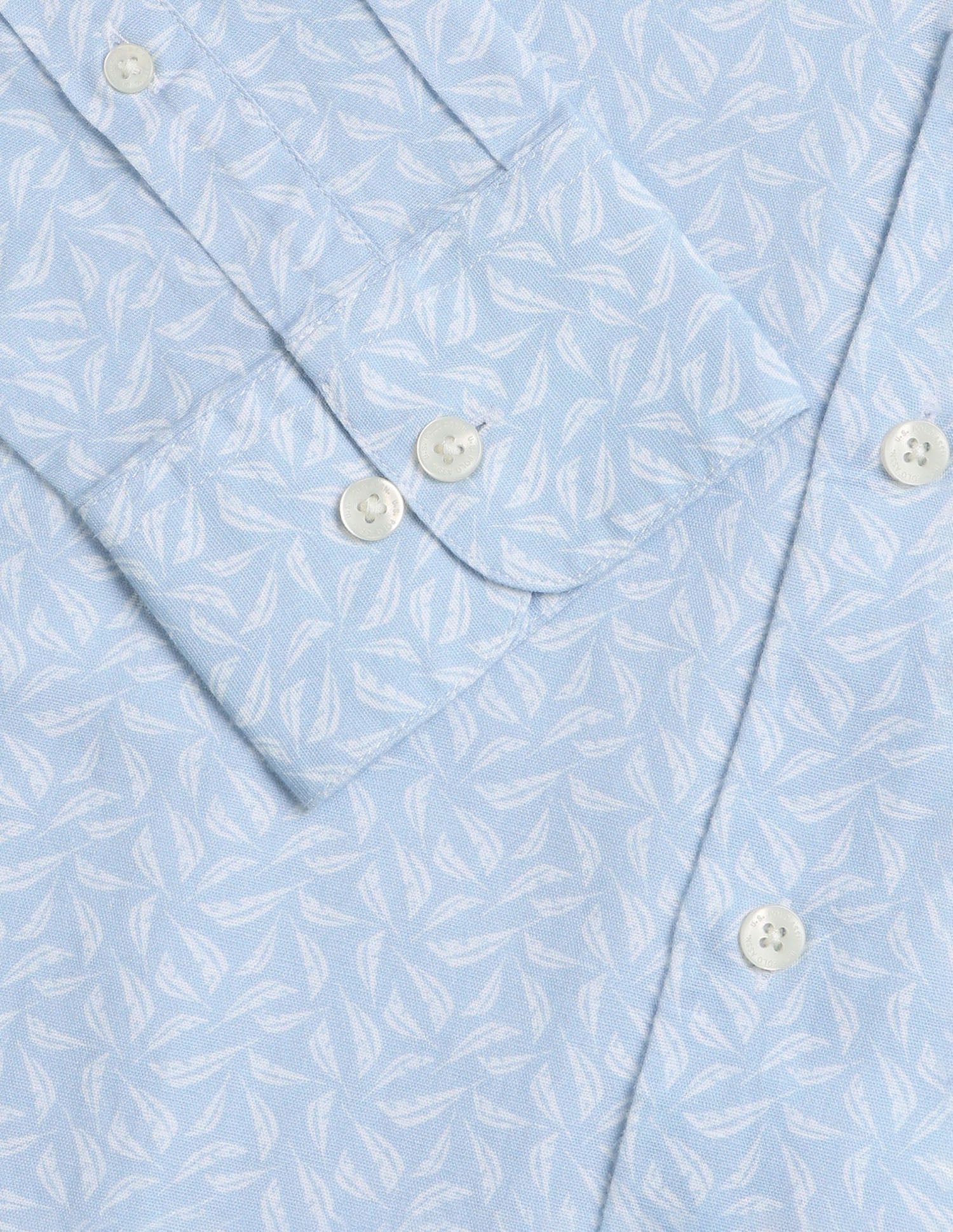 Pacho X Tropical Printed Regular Fit Shirt Light Blue - U.S. Polo Assn. India | Large