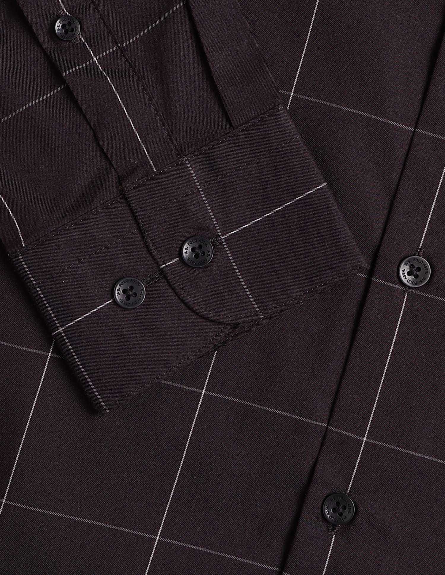 Twill Tailored Fit Shirt Choco - U.S. POLO ASSN. | Large