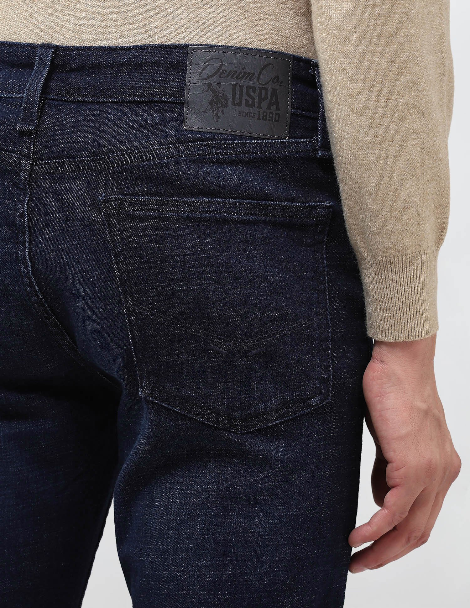Regallo Skinny Fit Blue Jeans Dark Blue - U.S. Polo Assn. India | Large