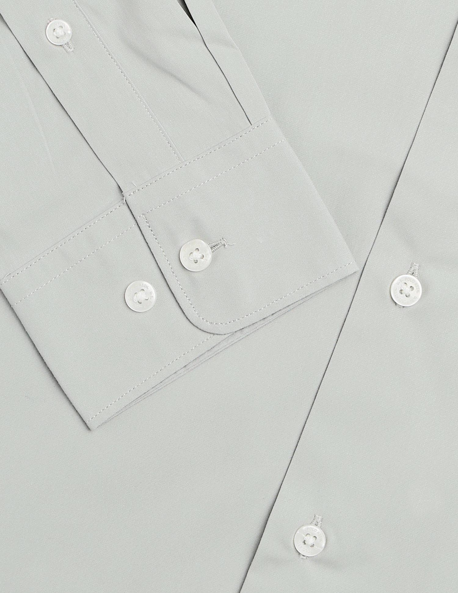 Tailored Fit Solid Shirt Light Green - U.S. POLO ASSN. | Large