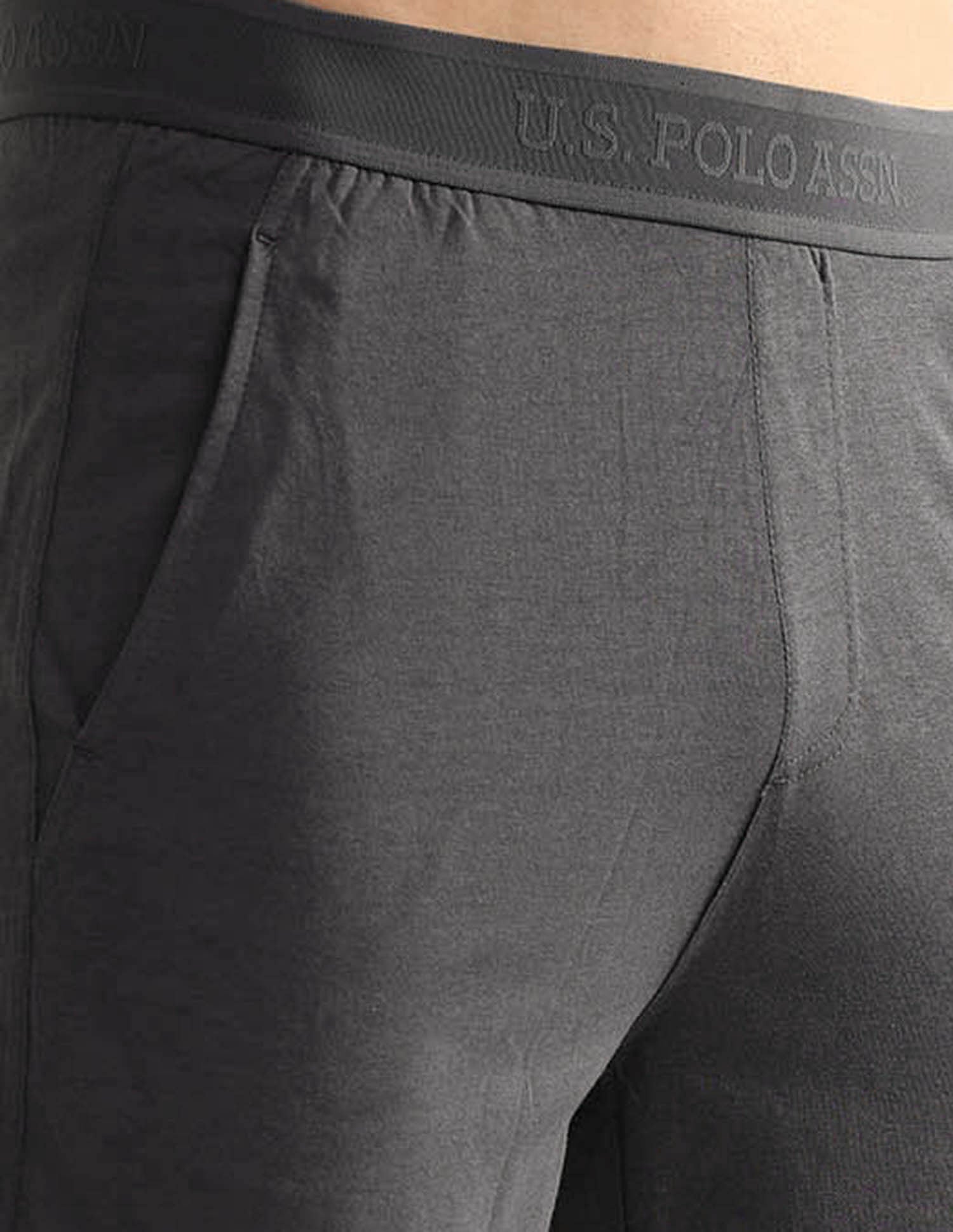 Mid Rise Solid LS001 Shorts - Pack Of 1 Asphalt - U.S. POLO ASSN. | Large