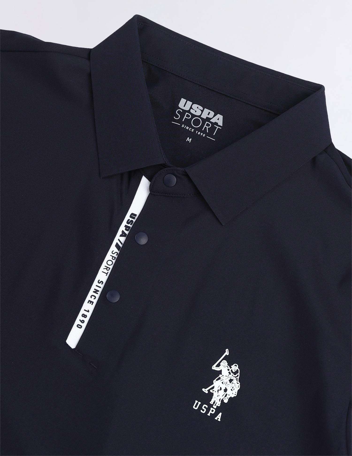 Solid Slim Fit Polo Shirt Navy - U.S. Polo Assn. India | Large