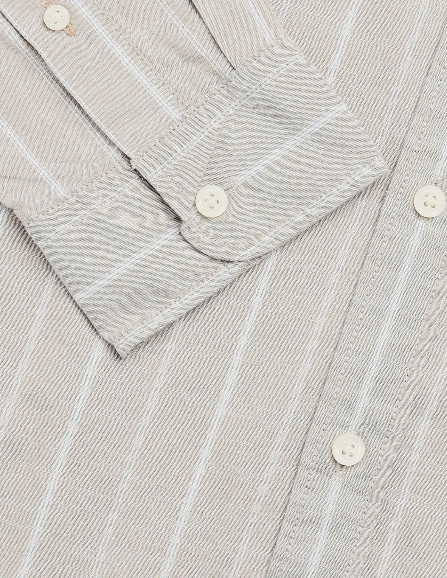 Vertical Striped Regular Fit Shirt Beige - U.S. Polo Assn. India | Large