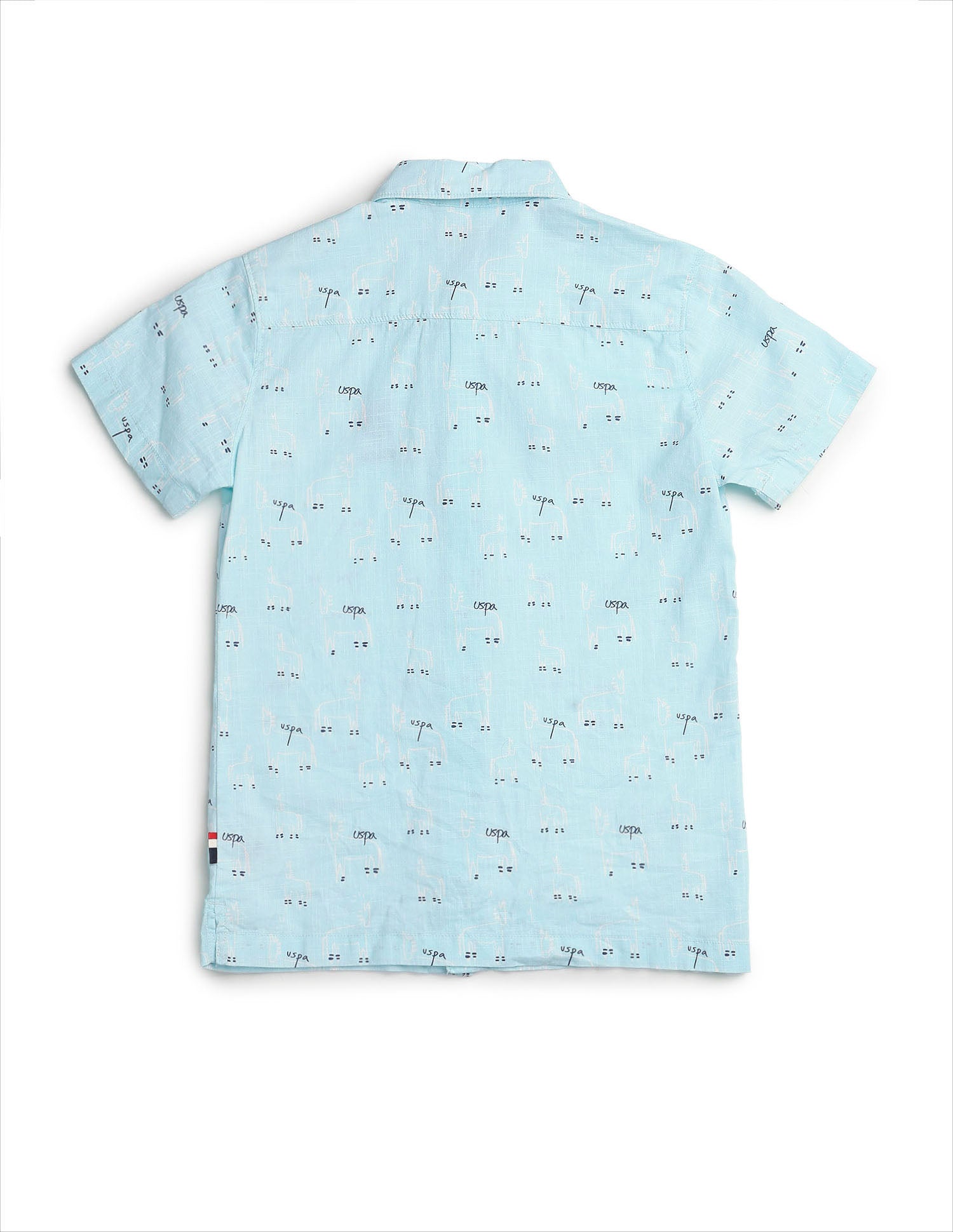 Boys Conversational Brand Printed Shirt Blue - U.S. POLO ASSN. | Large