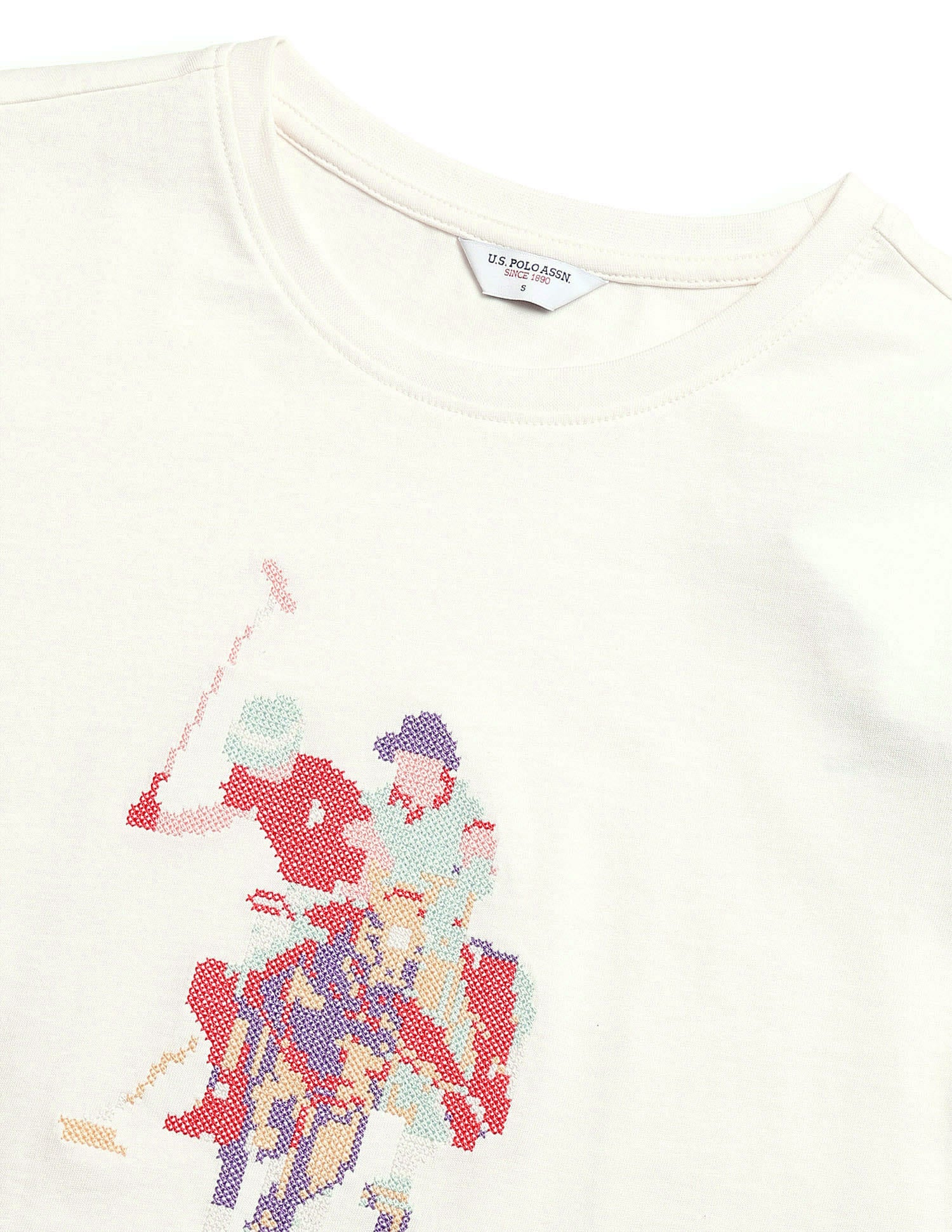 Regular Fit Brand Printed T-Shirt White - U.S. Polo Assn. India | Large