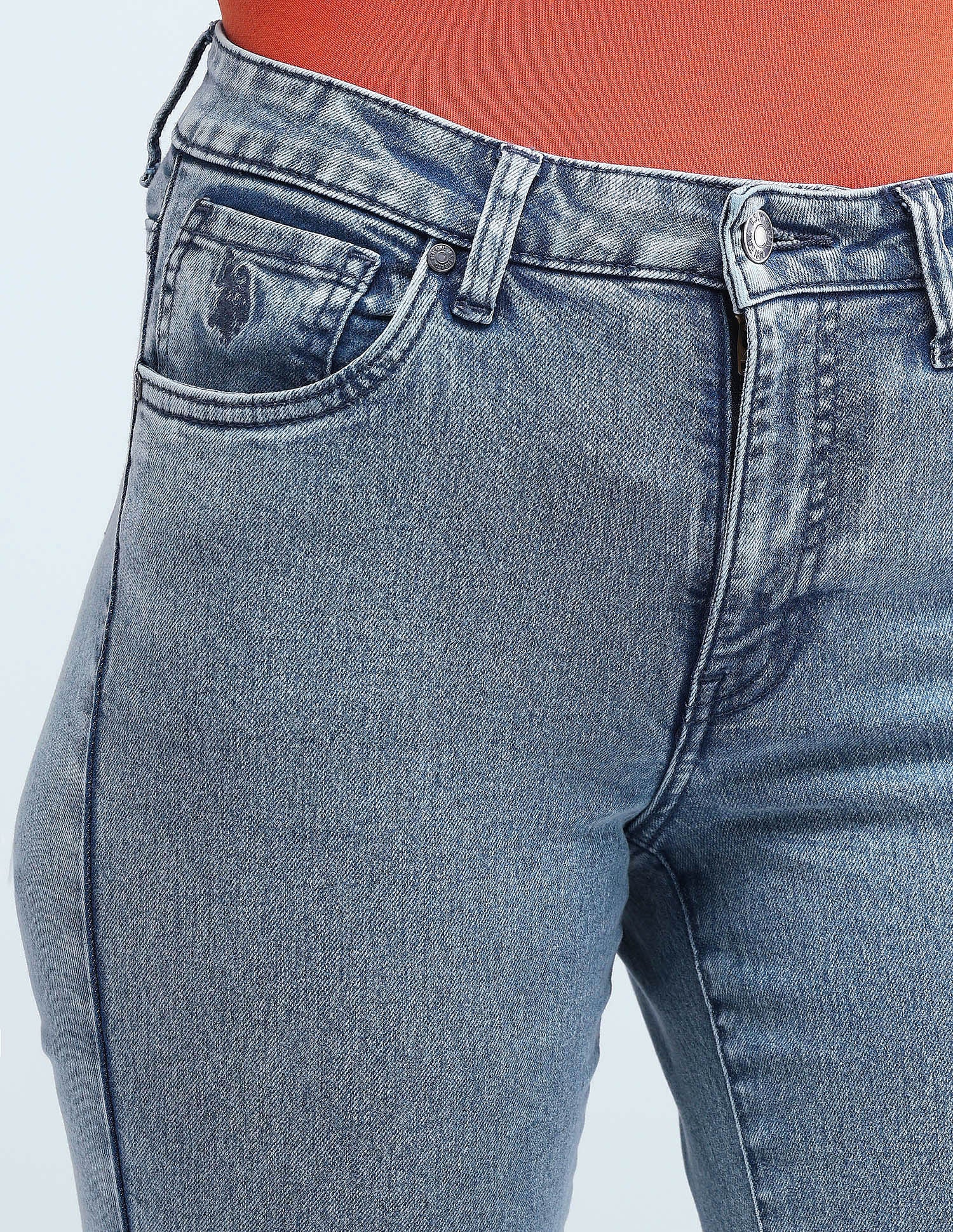 Mid Rise Regular Bootcut Jeans Blue - U.S. Polo Assn. India | Large