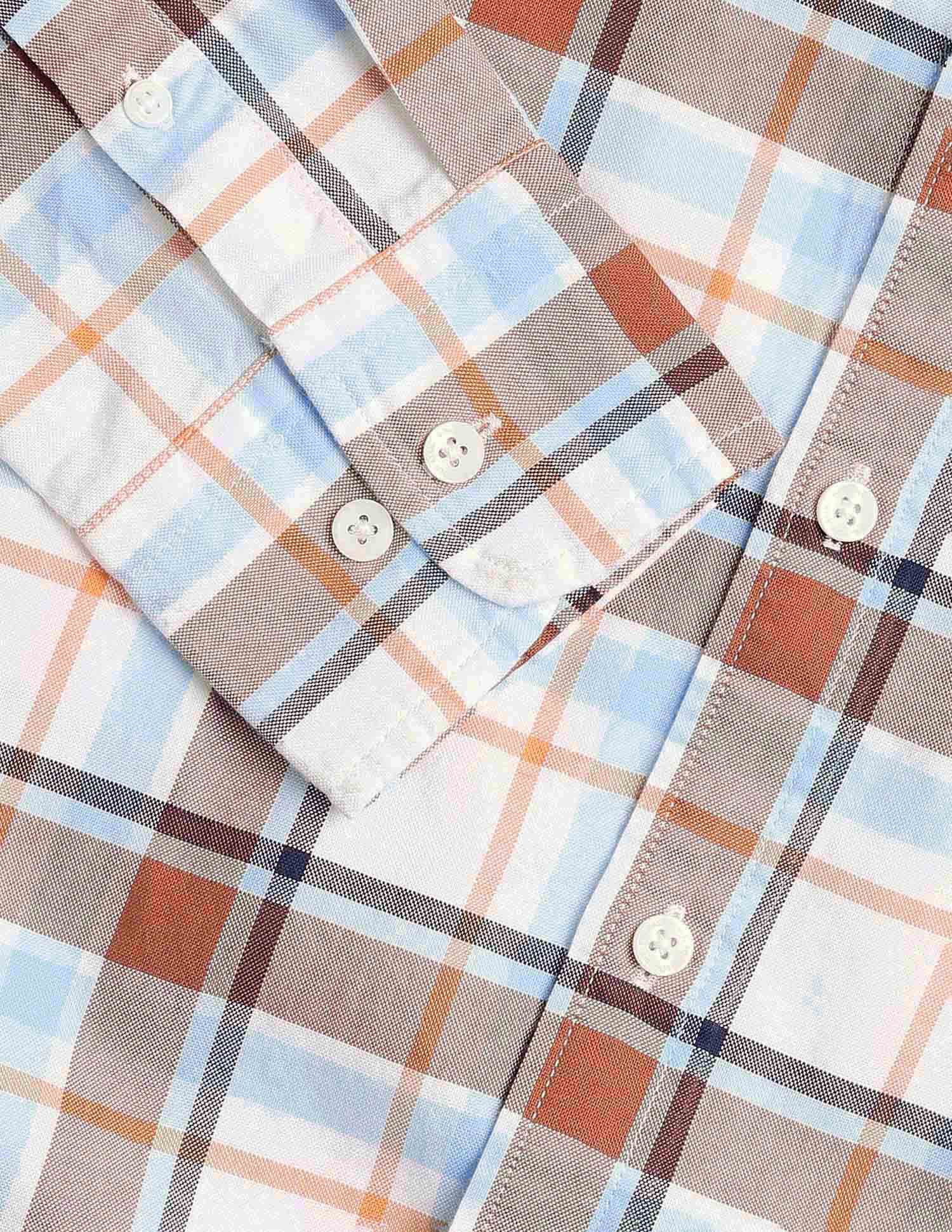 Tartan Checked Tailored Fit Shirt Khaki - U.S. Polo Assn. India | Large