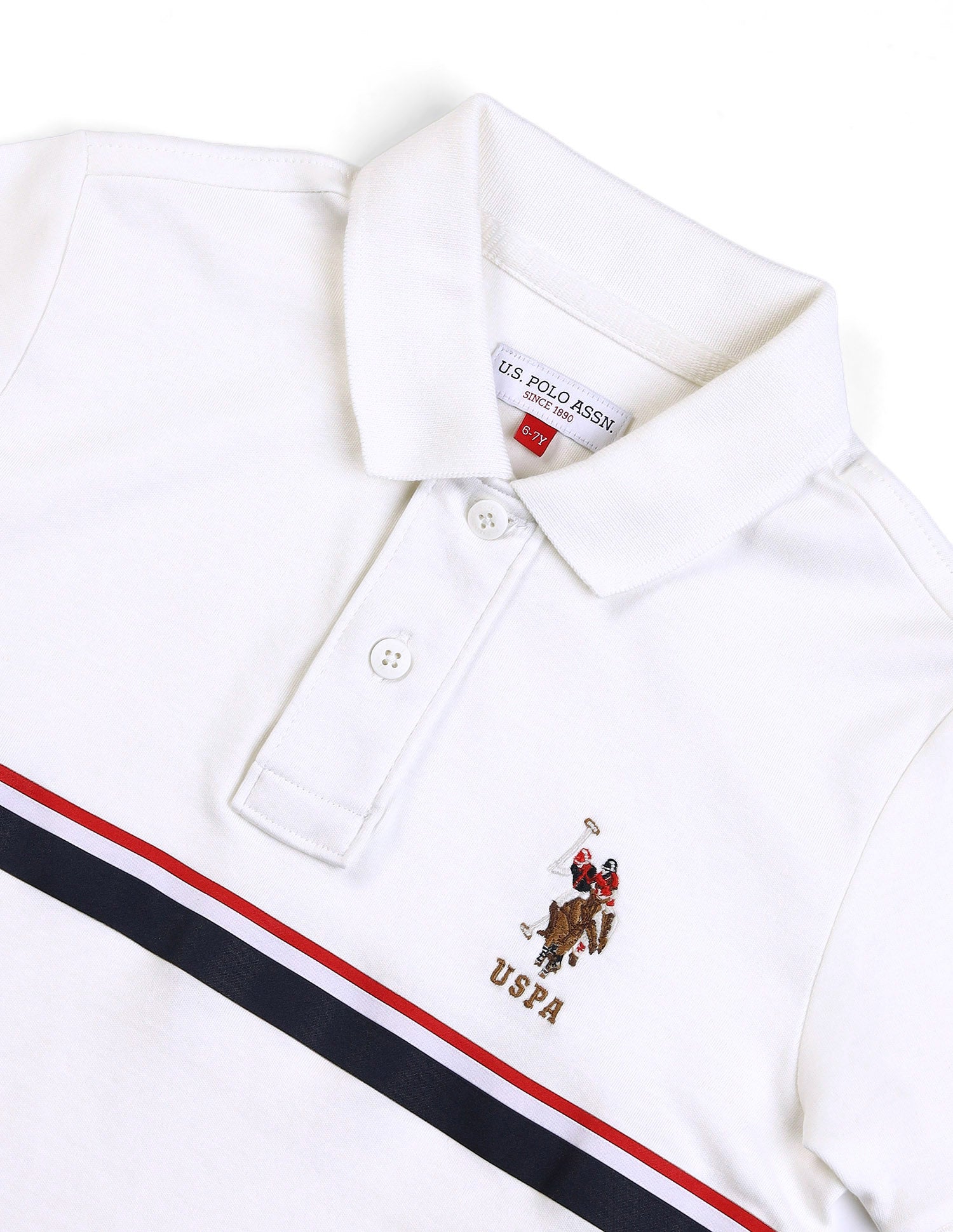 UKTSH1514 WHITE Boys T-Shirt White - U.S. POLO ASSN. | Large