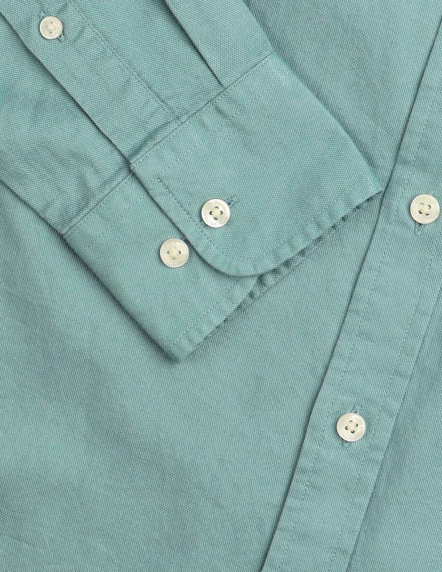 Pure Cotton Dobby Tailored Fit Shirt Light Green - U.S. Polo Assn. India | Large