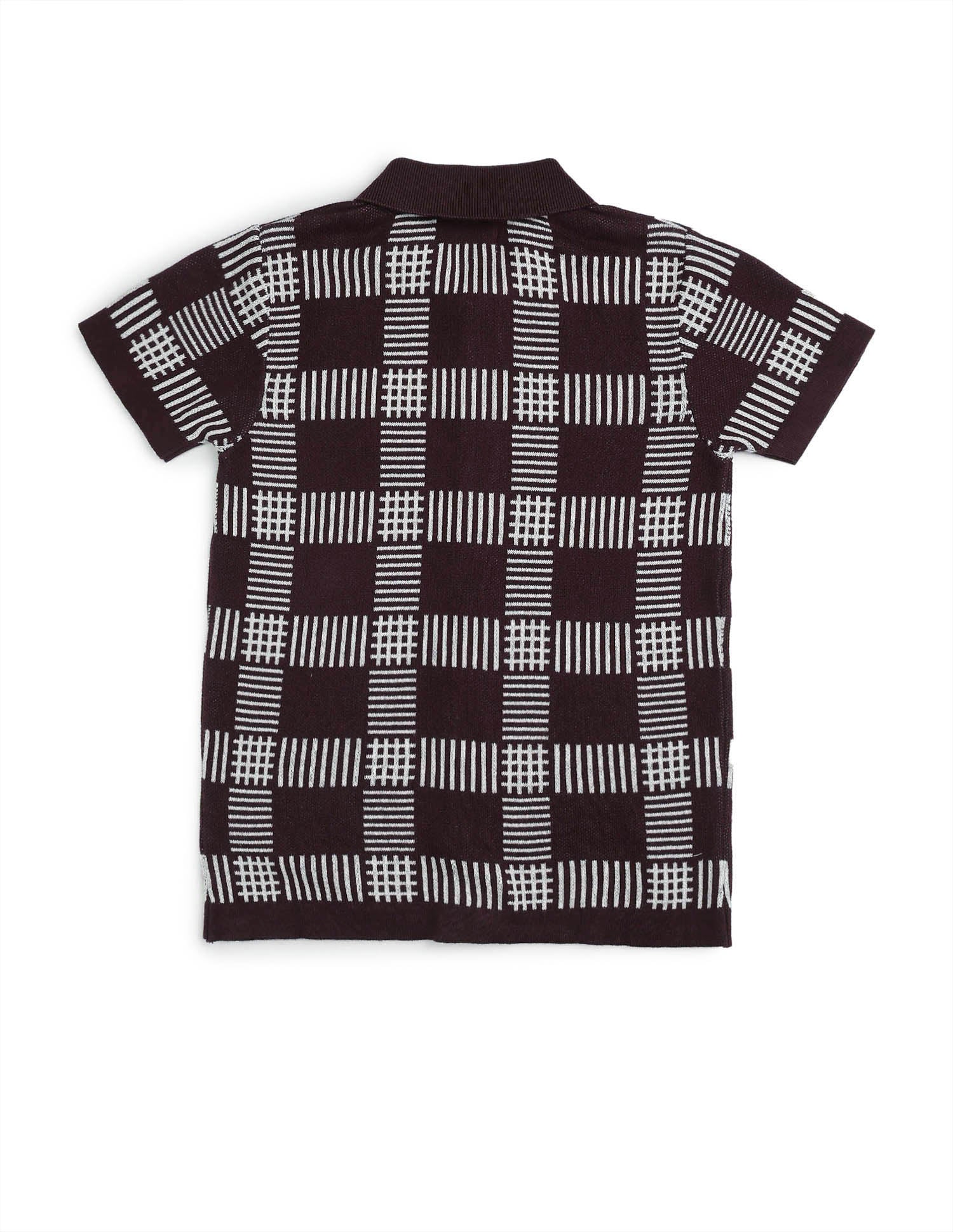 Boys Textured Regular Fit Polo Shirt Dark Brown - U.S. POLO ASSN. | Large