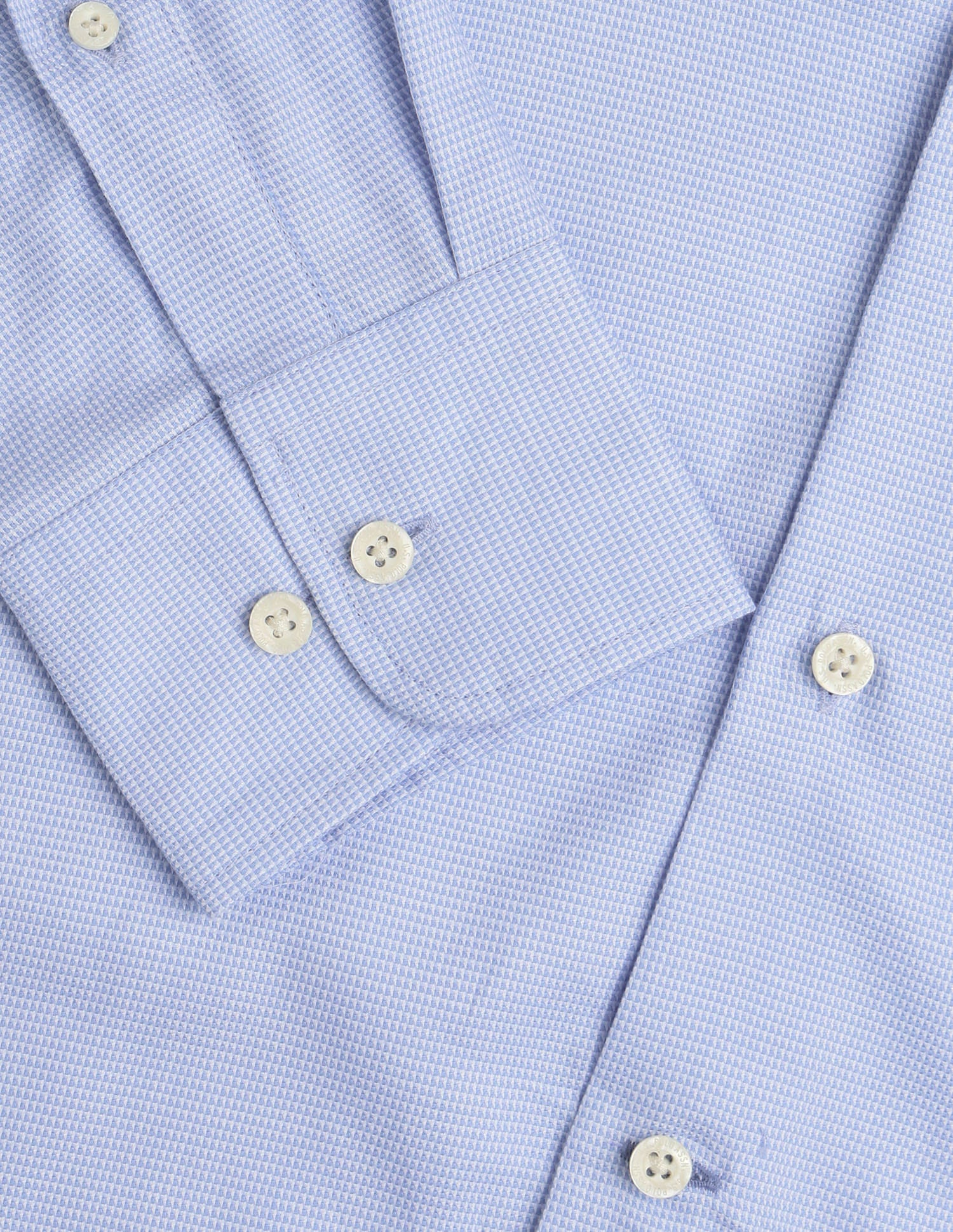 Textured Tailored Fit Shirt Blue - U.S. Polo Assn. India | Large