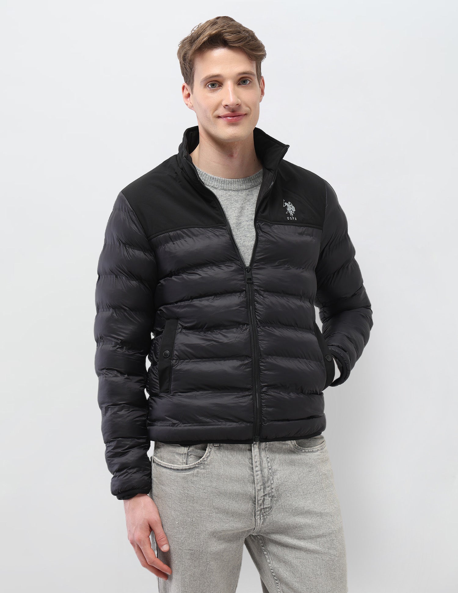 Solid Reversible Jacket Black - U.S. Polo Assn. India | Large