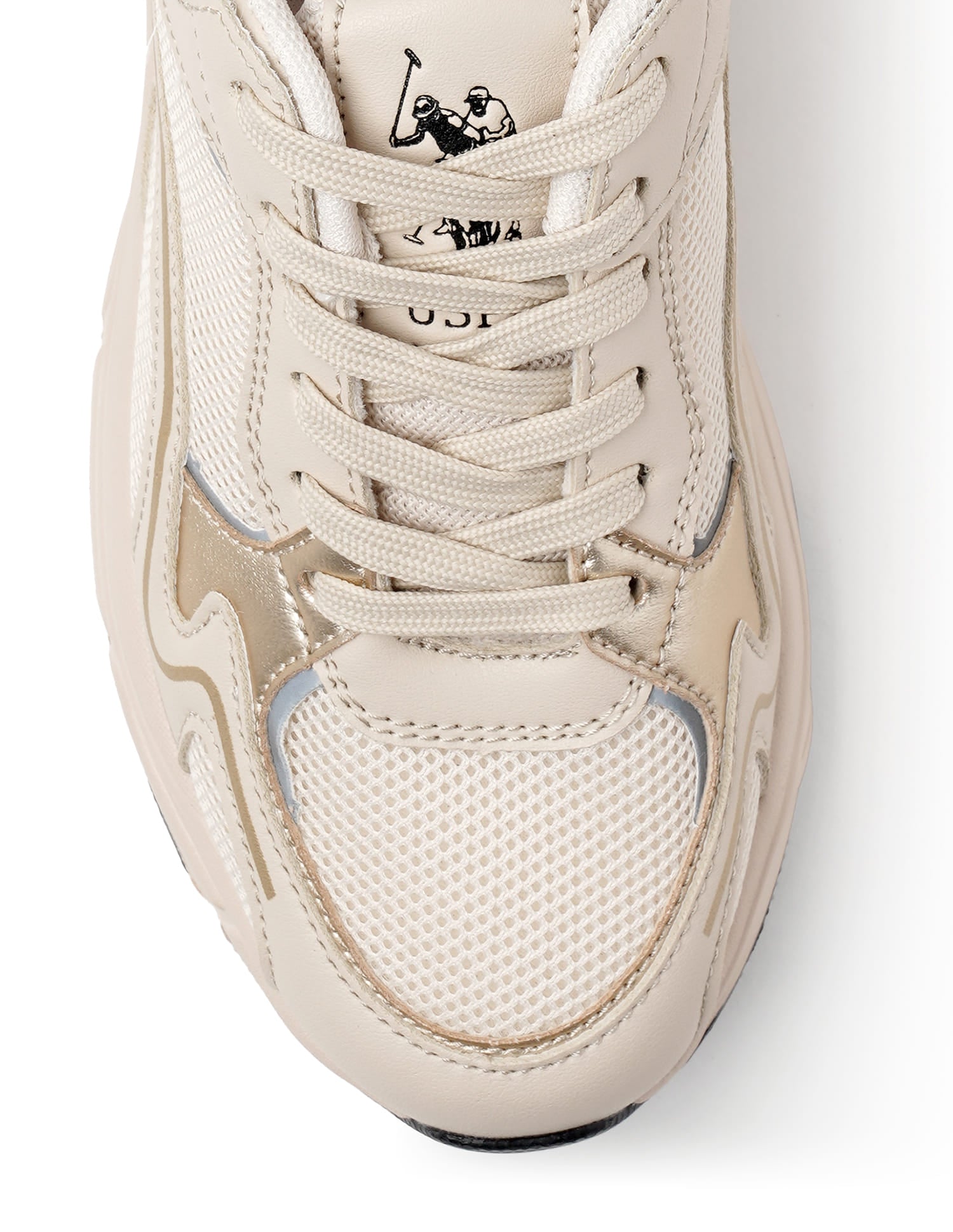 Metallic Logo Felicia Sneakers Nude - U.S. Polo Assn. India | Large
