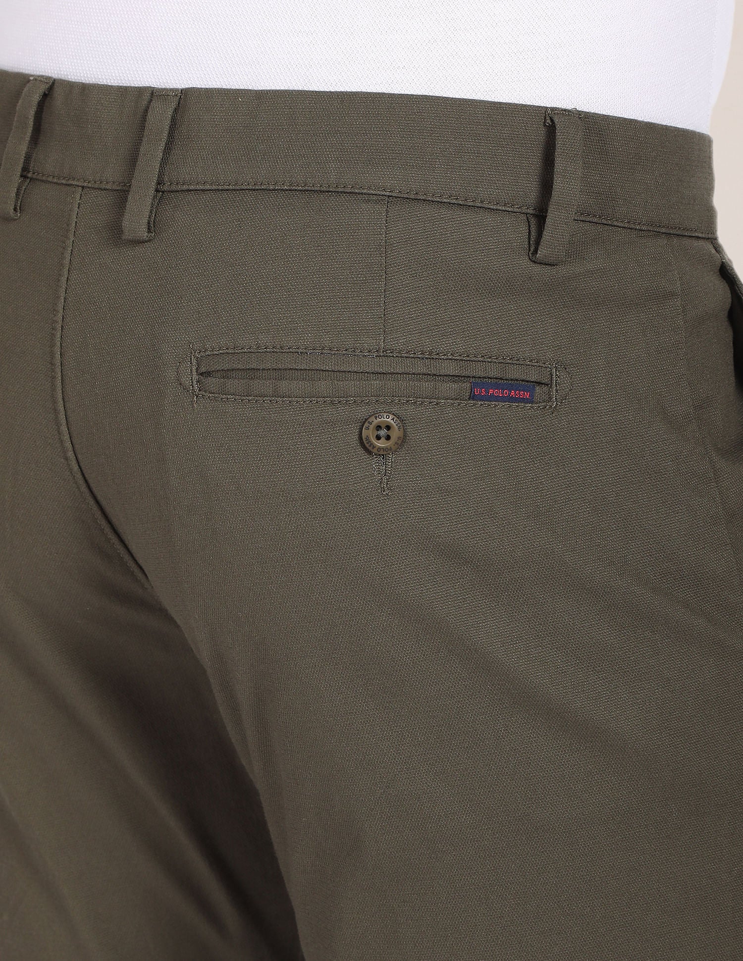 Solid Flat Front Trousers – U.S. Polo Assn. India