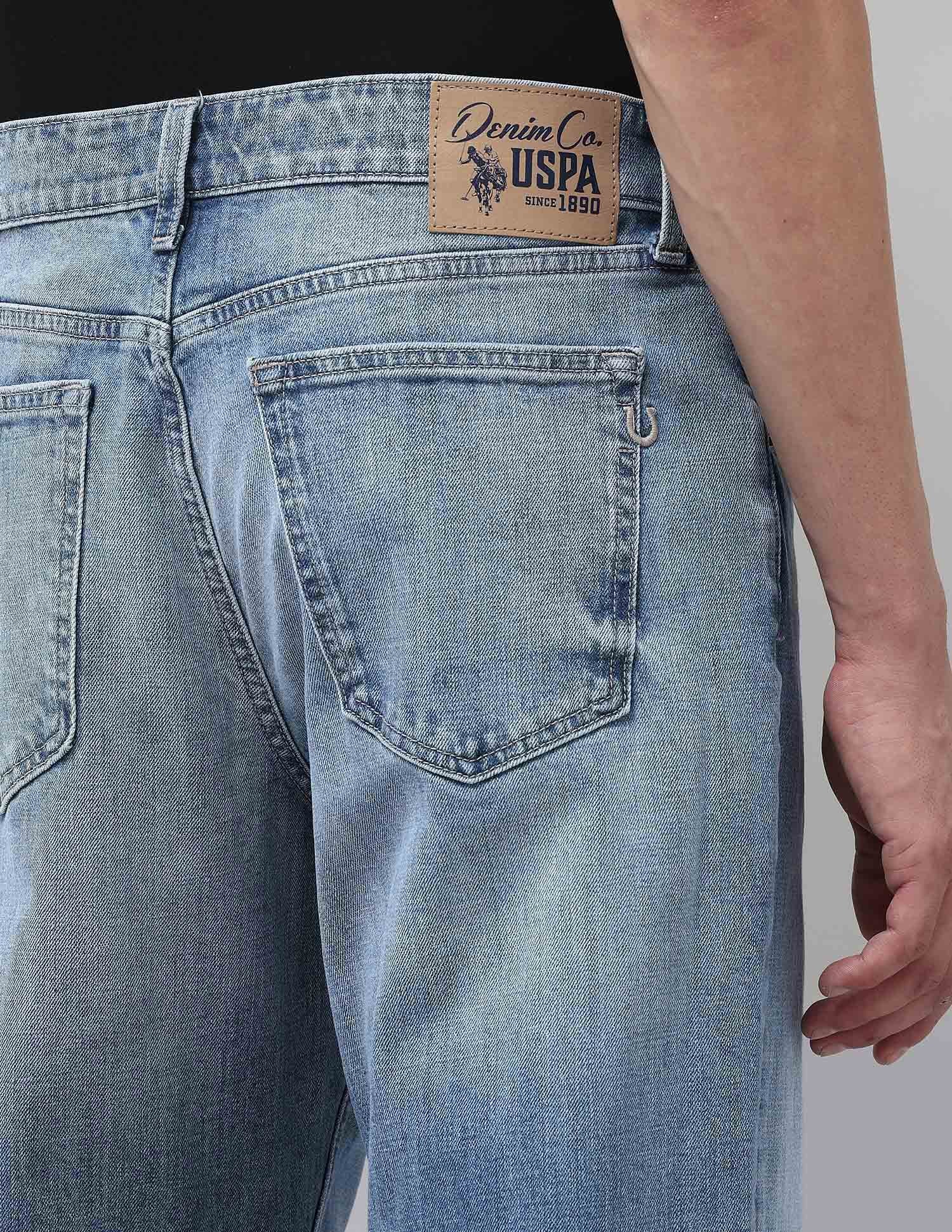 Shawn Relaxed Fit Blue Jeans Rags Wash - U.S. POLO ASSN. | Large