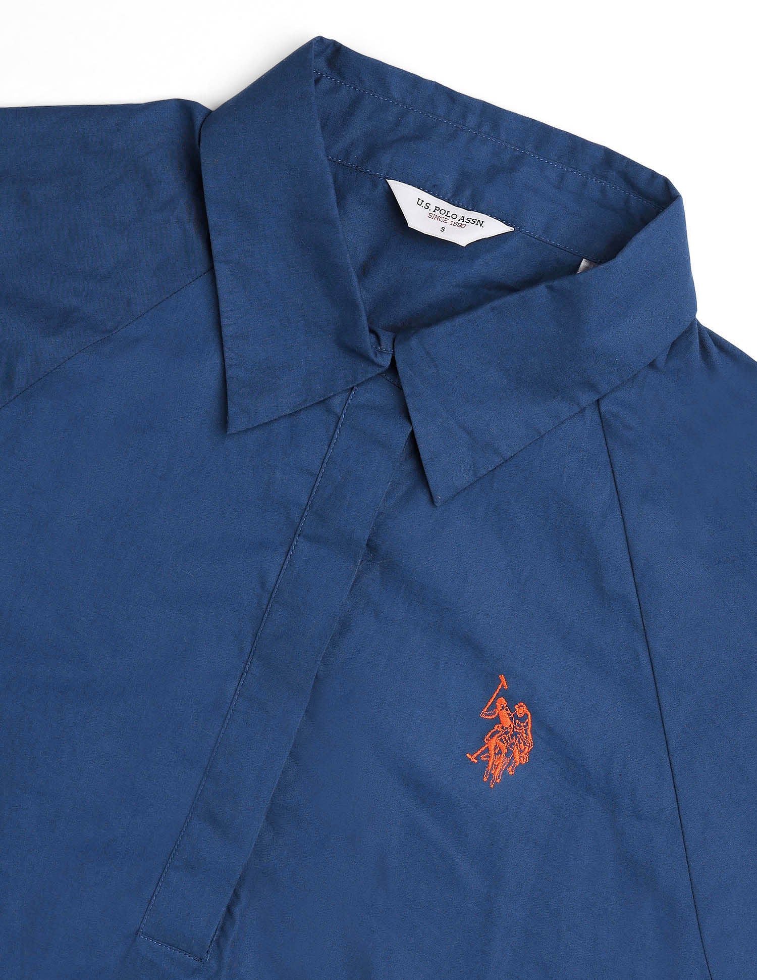 Regular Fit Solid Shirt Blue - U.S. POLO ASSN. | Large