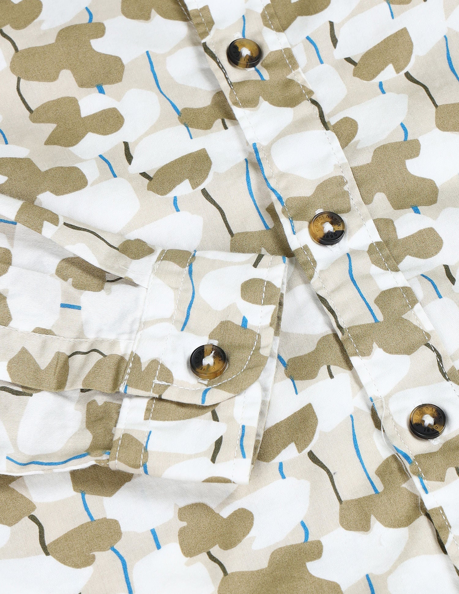 Boys Regular Fit Printed Shirt Olive - U.S. POLO ASSN. | Large