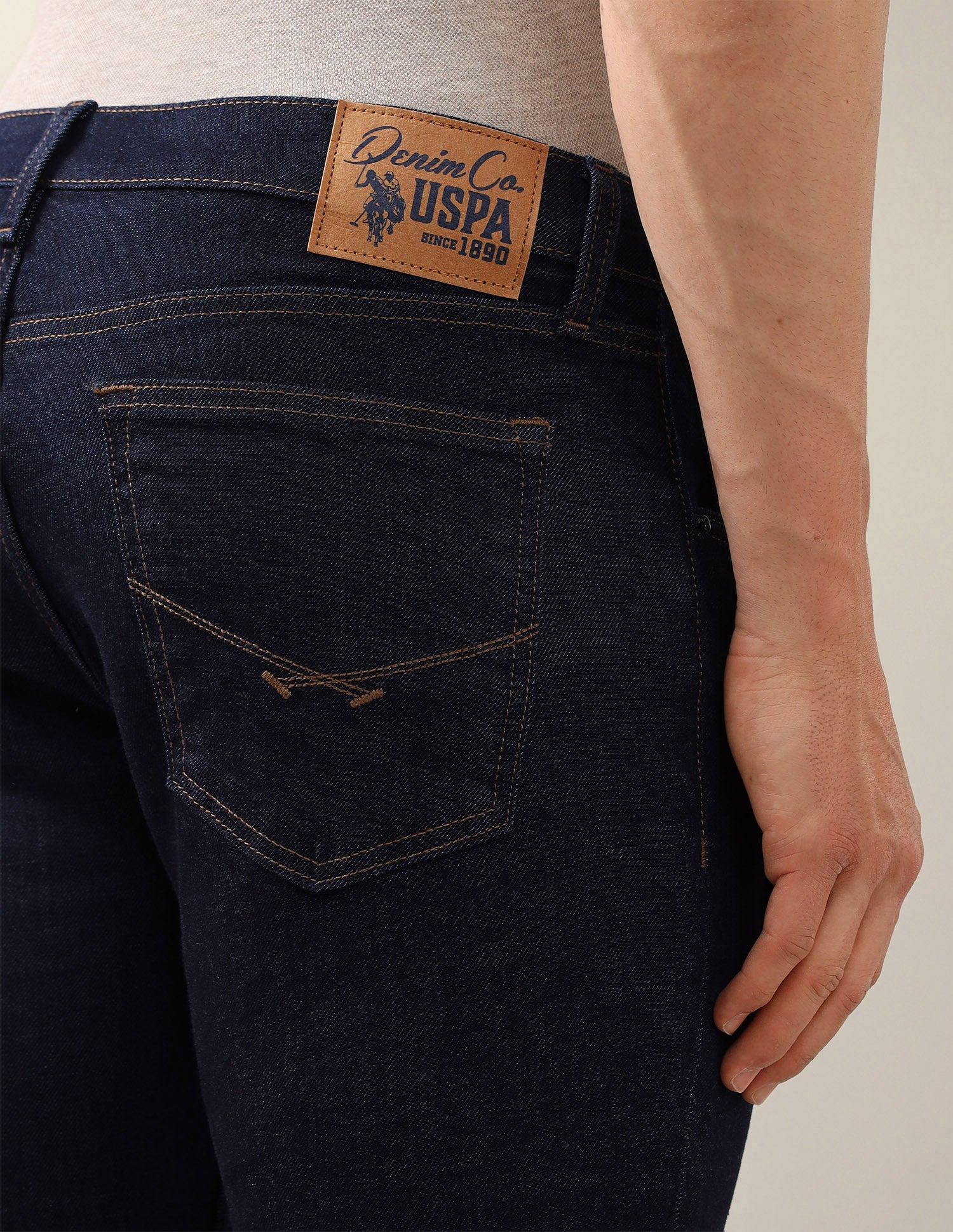 Blake Slim Bootcut Fit Blue Jeans Raw Rinse - U.S. Polo Assn. India | Large