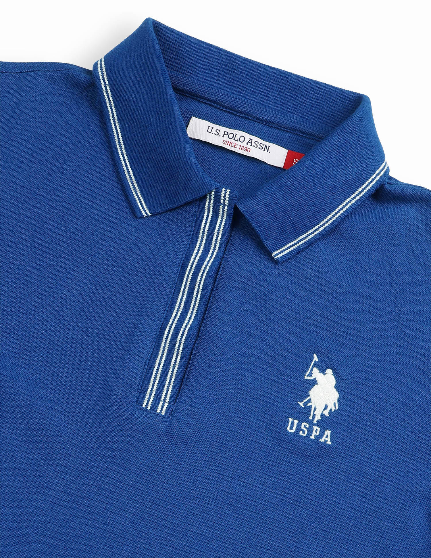 Brand Printed Regular Fit Polo Shirt Blue - U.S. Polo Assn. India | Large