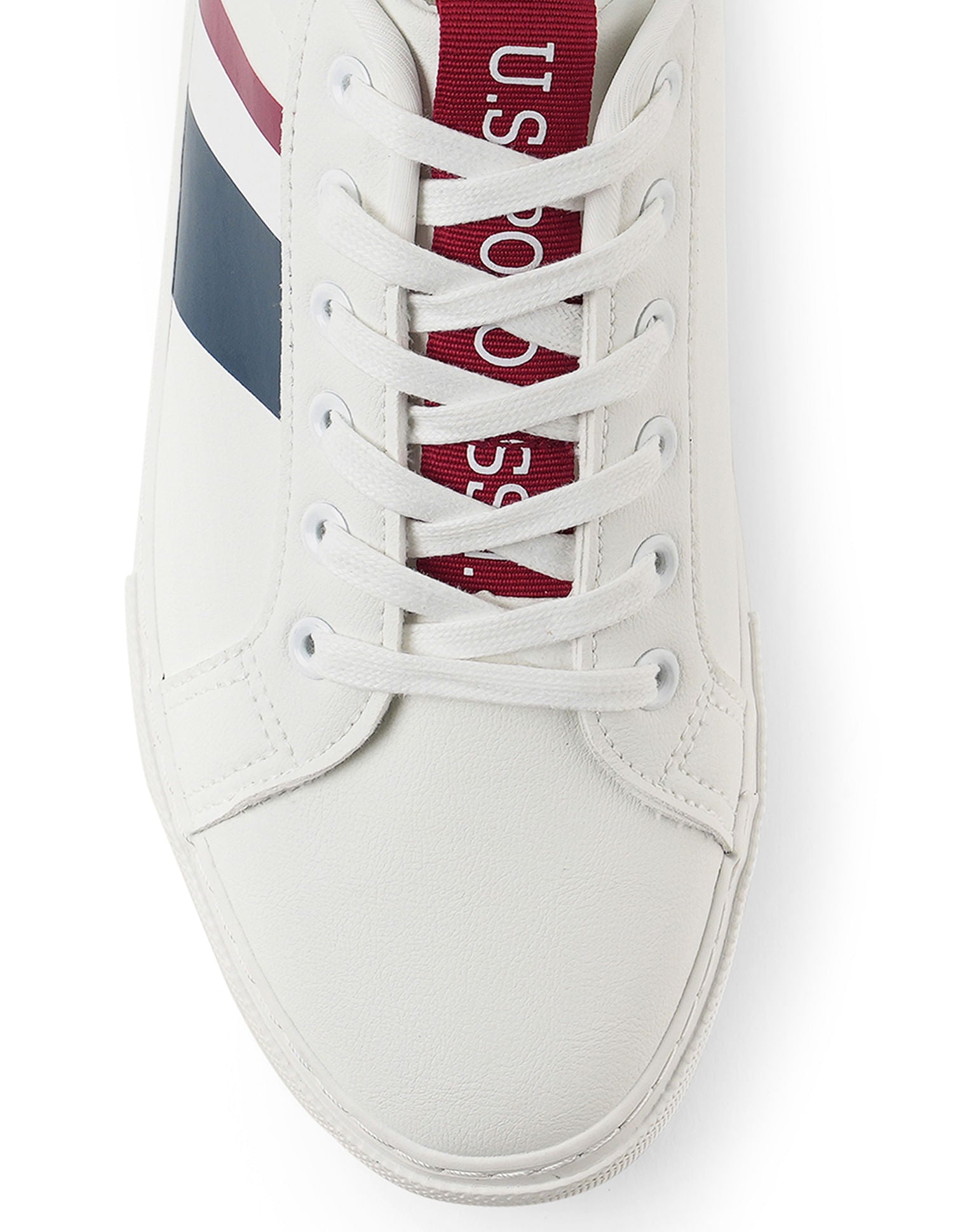 Men Striped Santos 4.0 Sneakers Off White - U.S. POLO ASSN. | Large