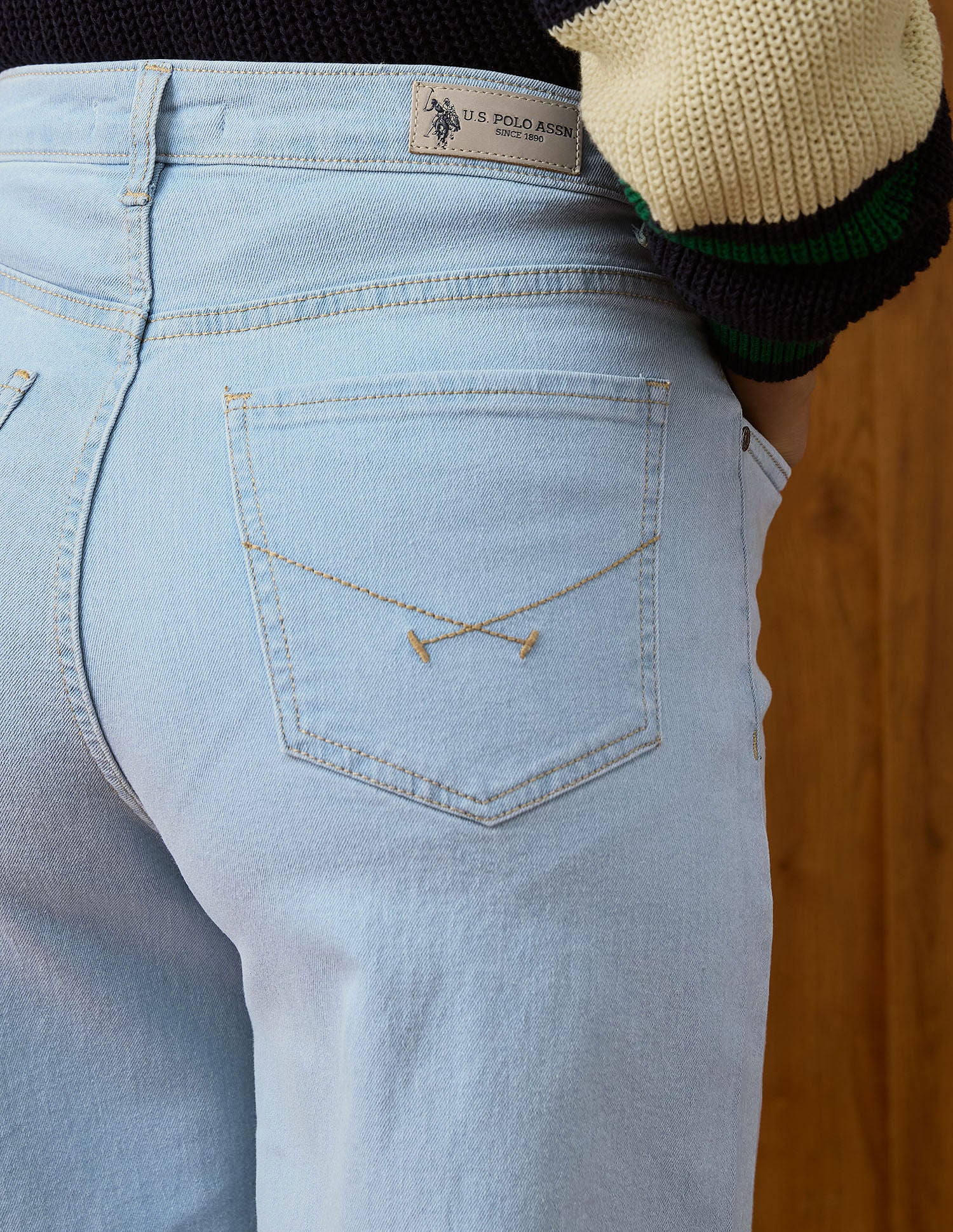 High Rise Baggy Fit Jeans Dark Blue - U.S. POLO ASSN. | Large