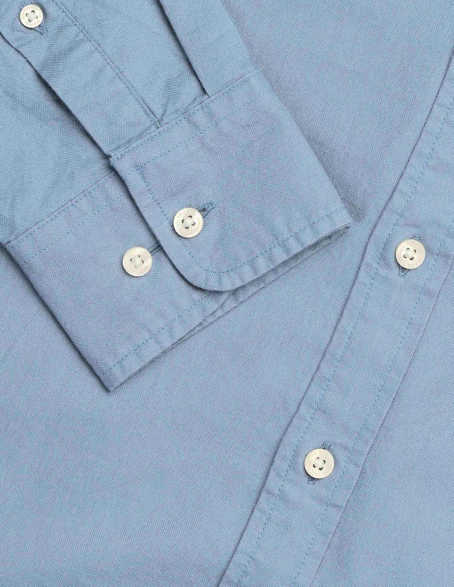 Tailored Fit Oxford Button Down Shirt Blue - U.S. Polo Assn. India | Large