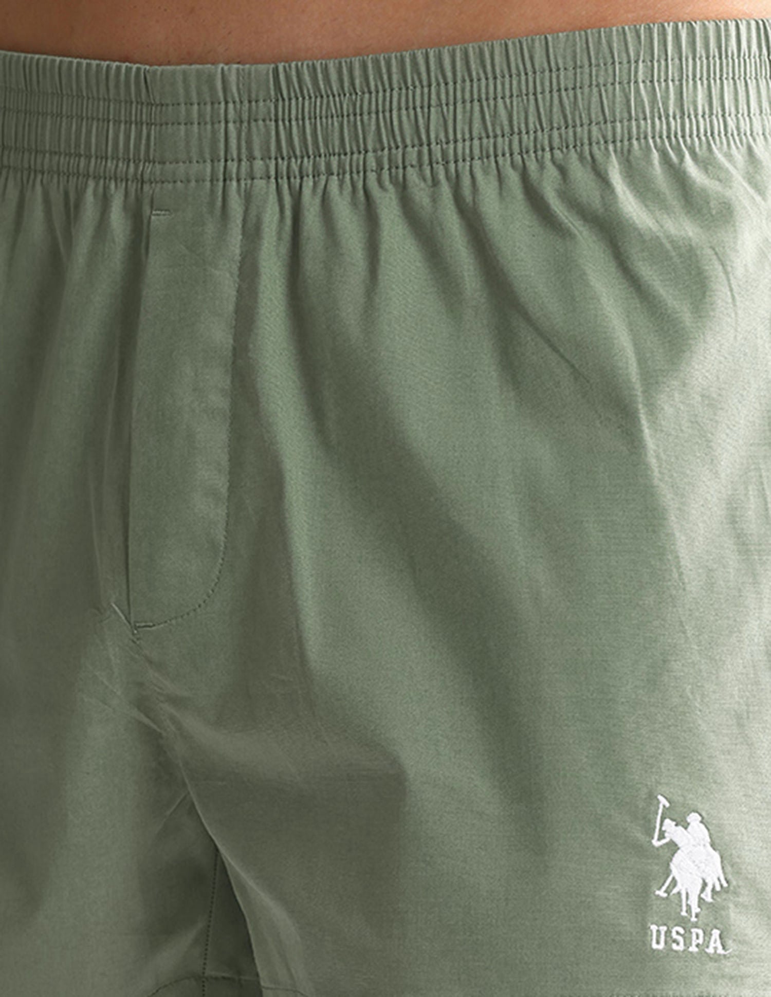 Mid Rise Solid OEX05 Shorts - Pack Of 2 Polka Dot Grey And Grey - U.S. POLO ASSN. | Large