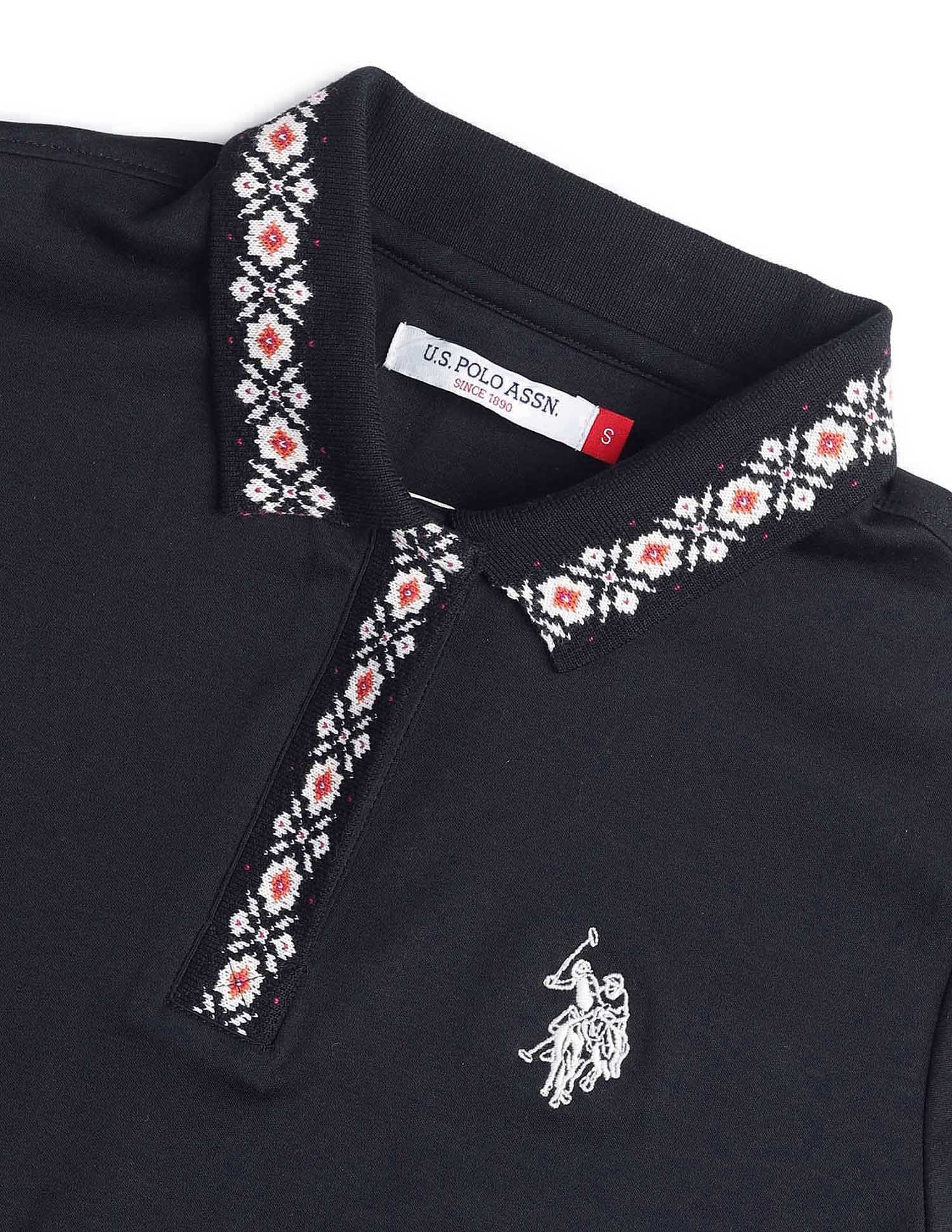 Regular Fit Solid Polo Shirt Black - U.S. POLO ASSN. | Large