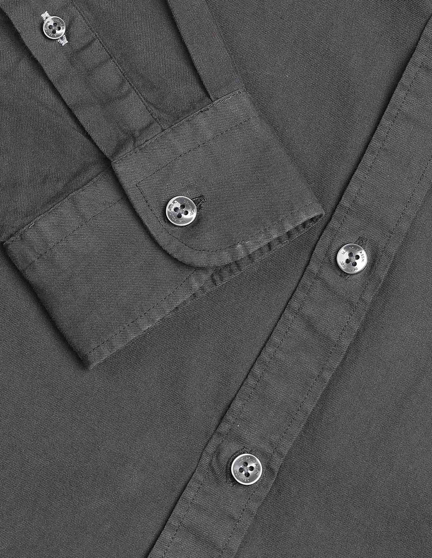 Slim Fit Pure Cotton Twill Shirt Grey - U.S. Polo Assn. India | Large