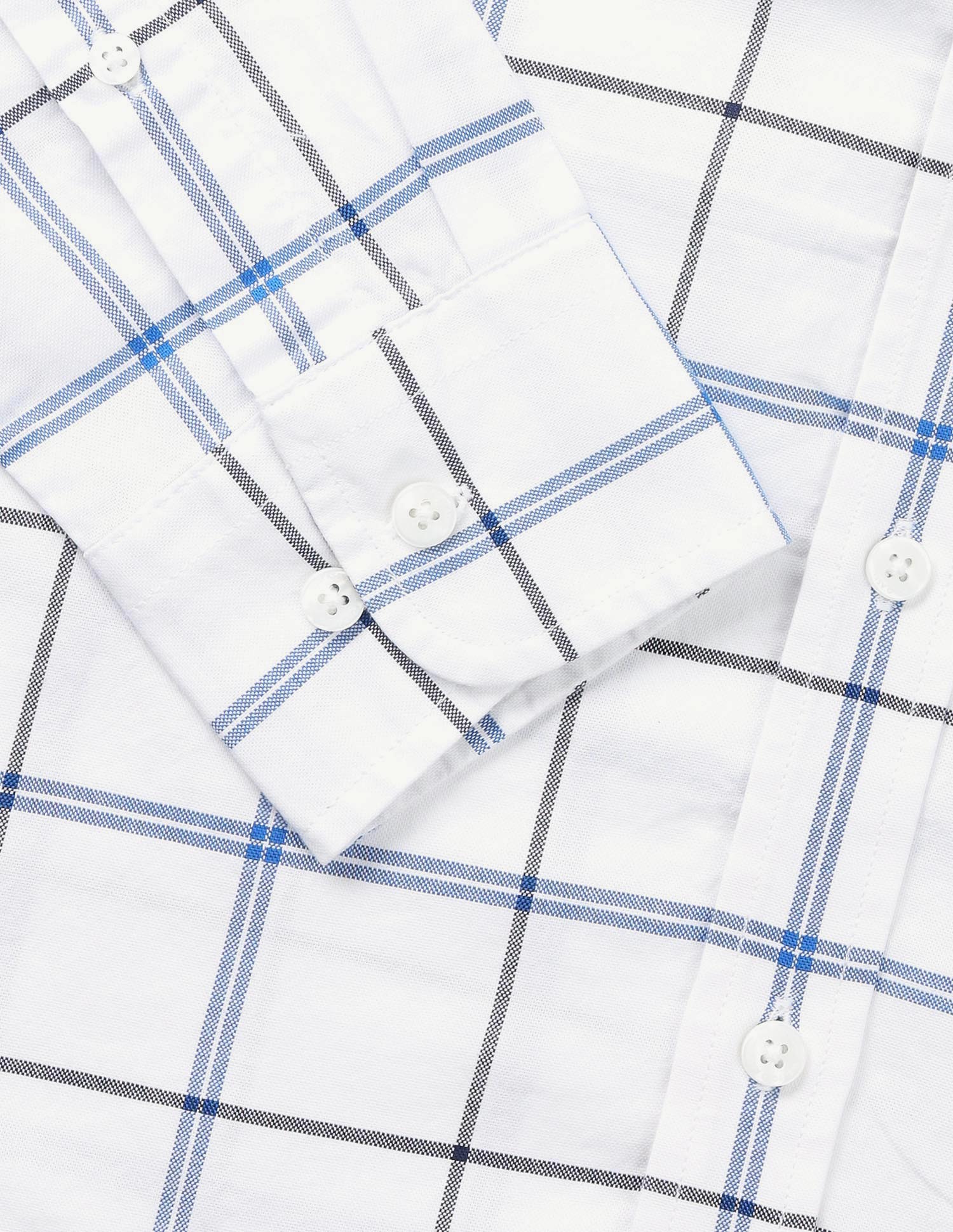 Grid Tattersall Checked Regular Shirt Blue - U.S. Polo Assn. India | Large