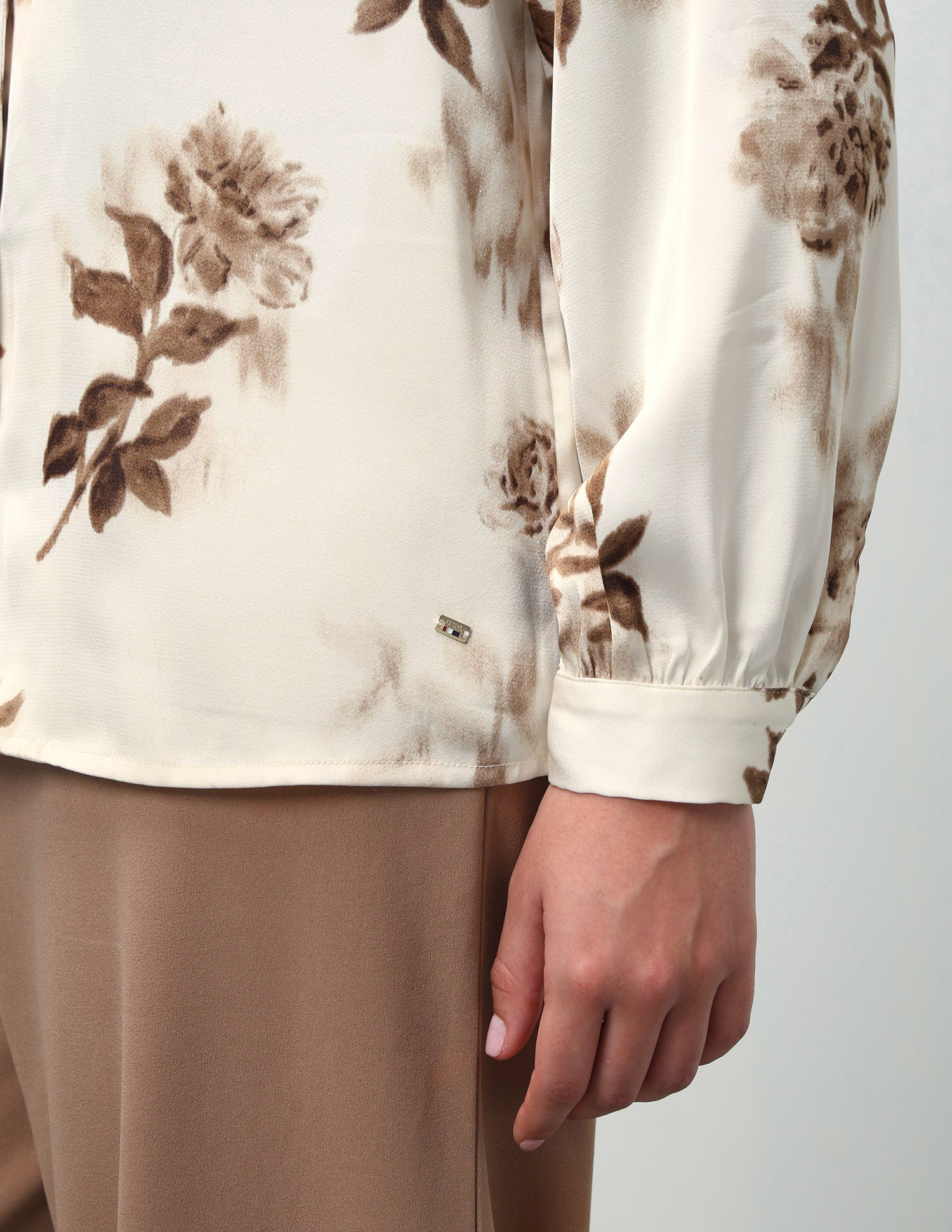 Floral Printed Relaxed Fit Shirt Dark Brown - U.S. Polo Assn. India | Large